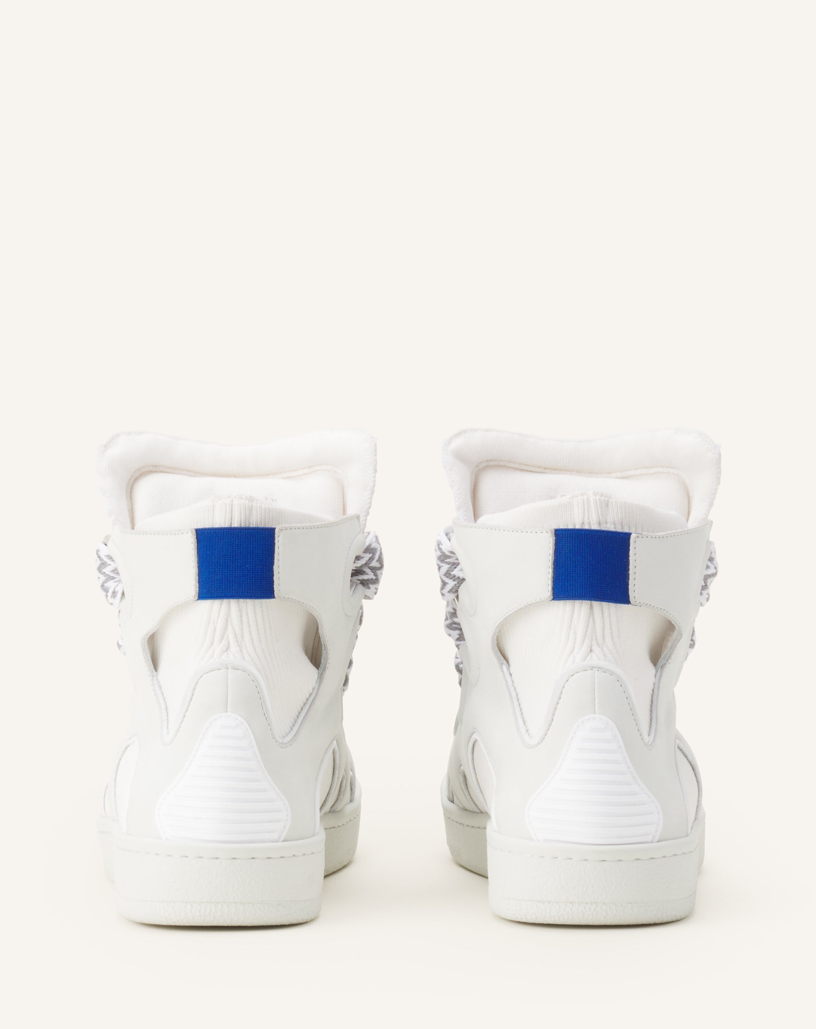 SNEAKERS CURB HIGH TOP EN KNIT BLANC