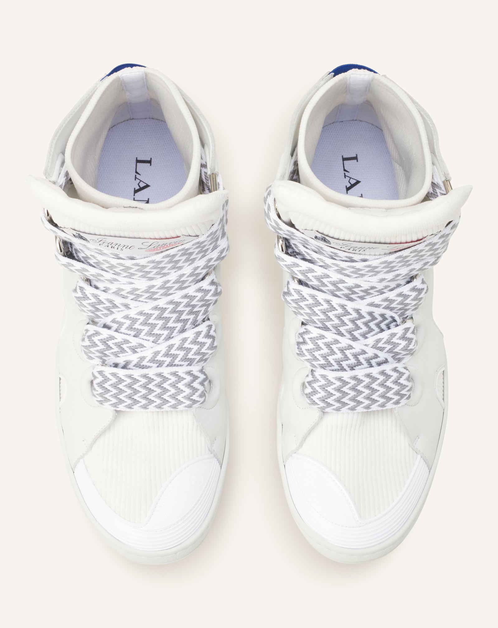 SNEAKERS CURB HIGH TOP EN KNIT BLANC