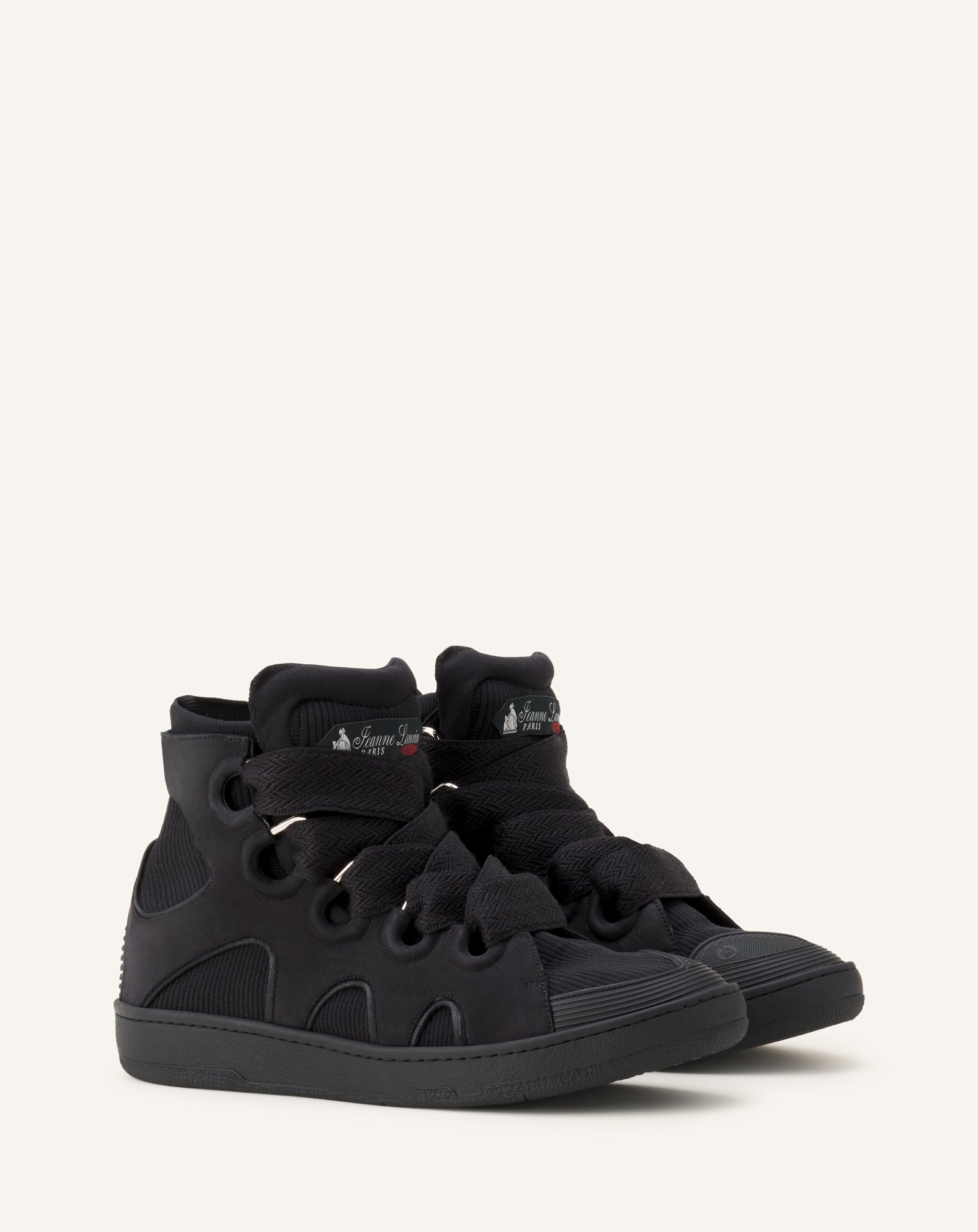 SNEAKERS CURB HIGH TOP EN KNIT NOIR
