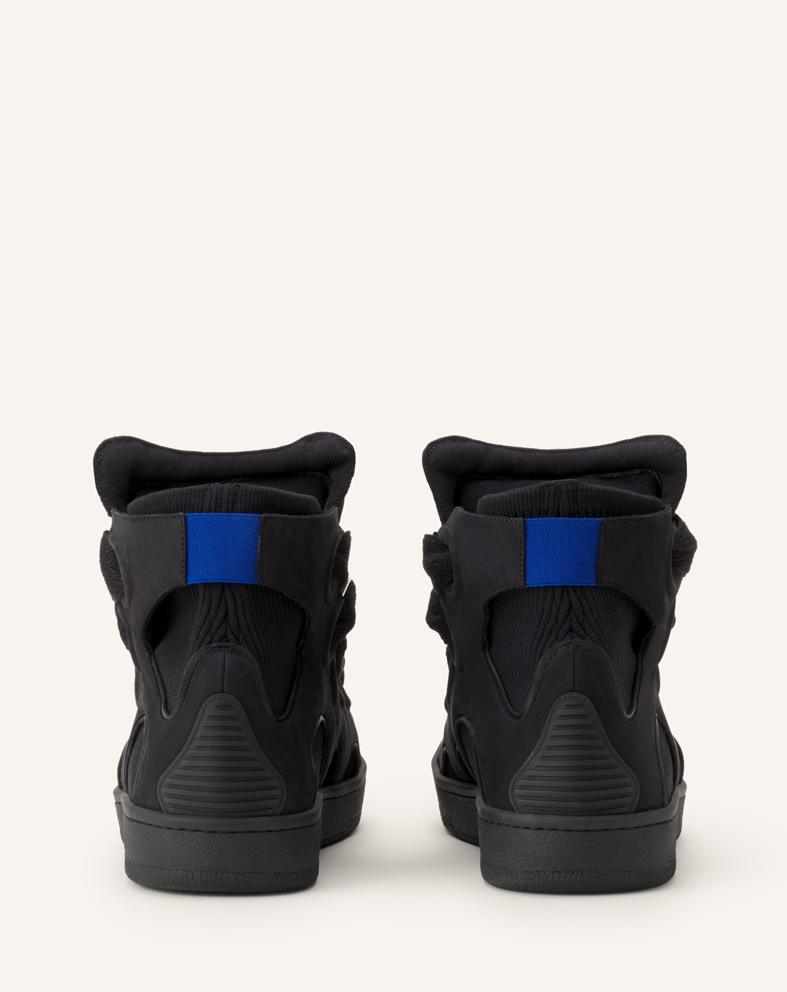 SNEAKERS CURB HIGH TOP EN KNIT NOIR