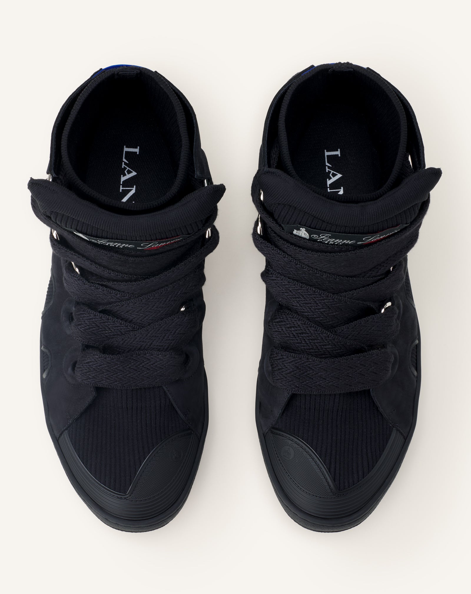 SNEAKERS CURB HIGH TOP EN KNIT NOIR