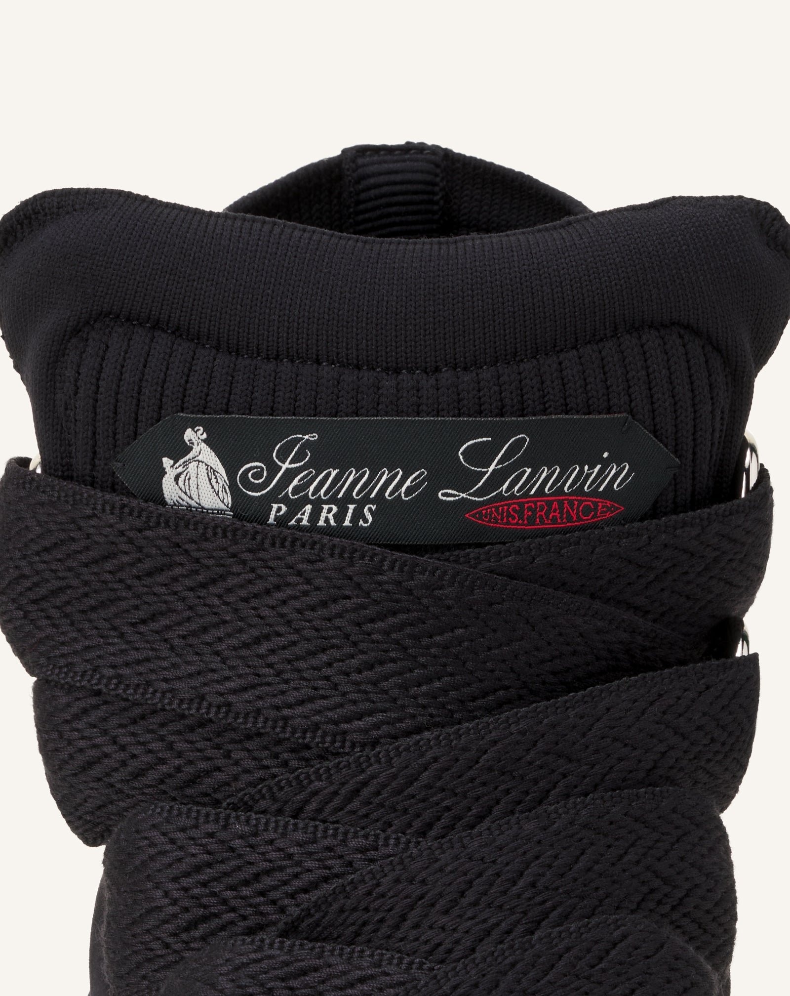 SNEAKERS CURB HIGH TOP EN KNIT NOIR