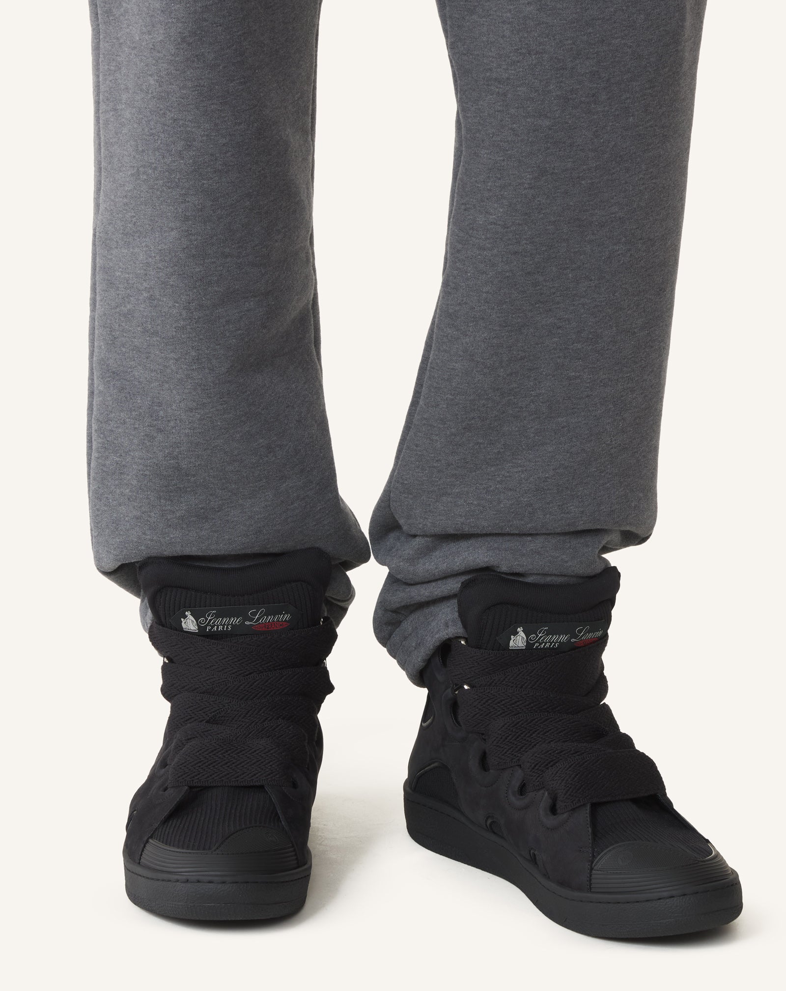 SNEAKERS CURB HIGH TOP EN KNIT NOIR