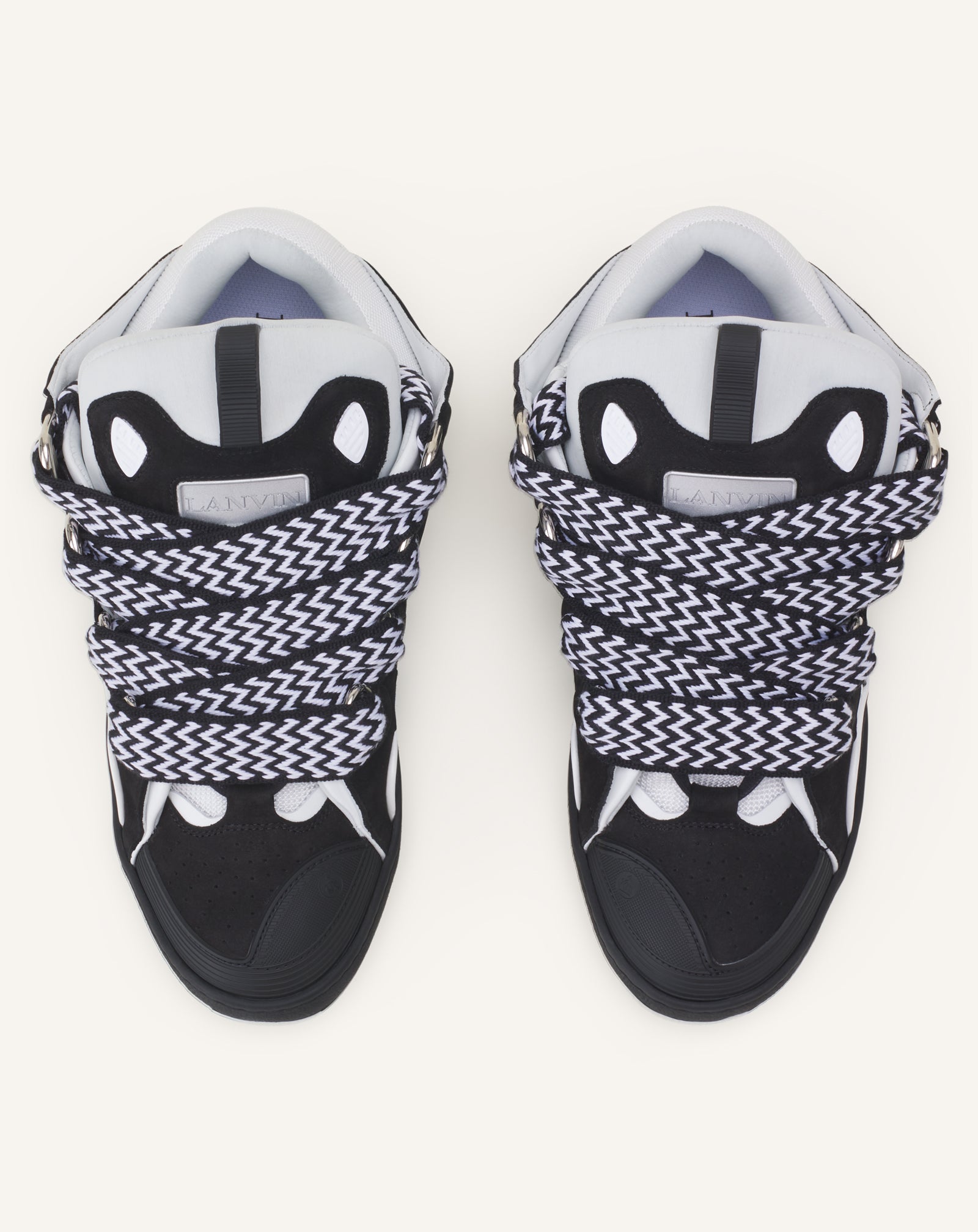 SNEAKERS CURB EN CUIR GRIS