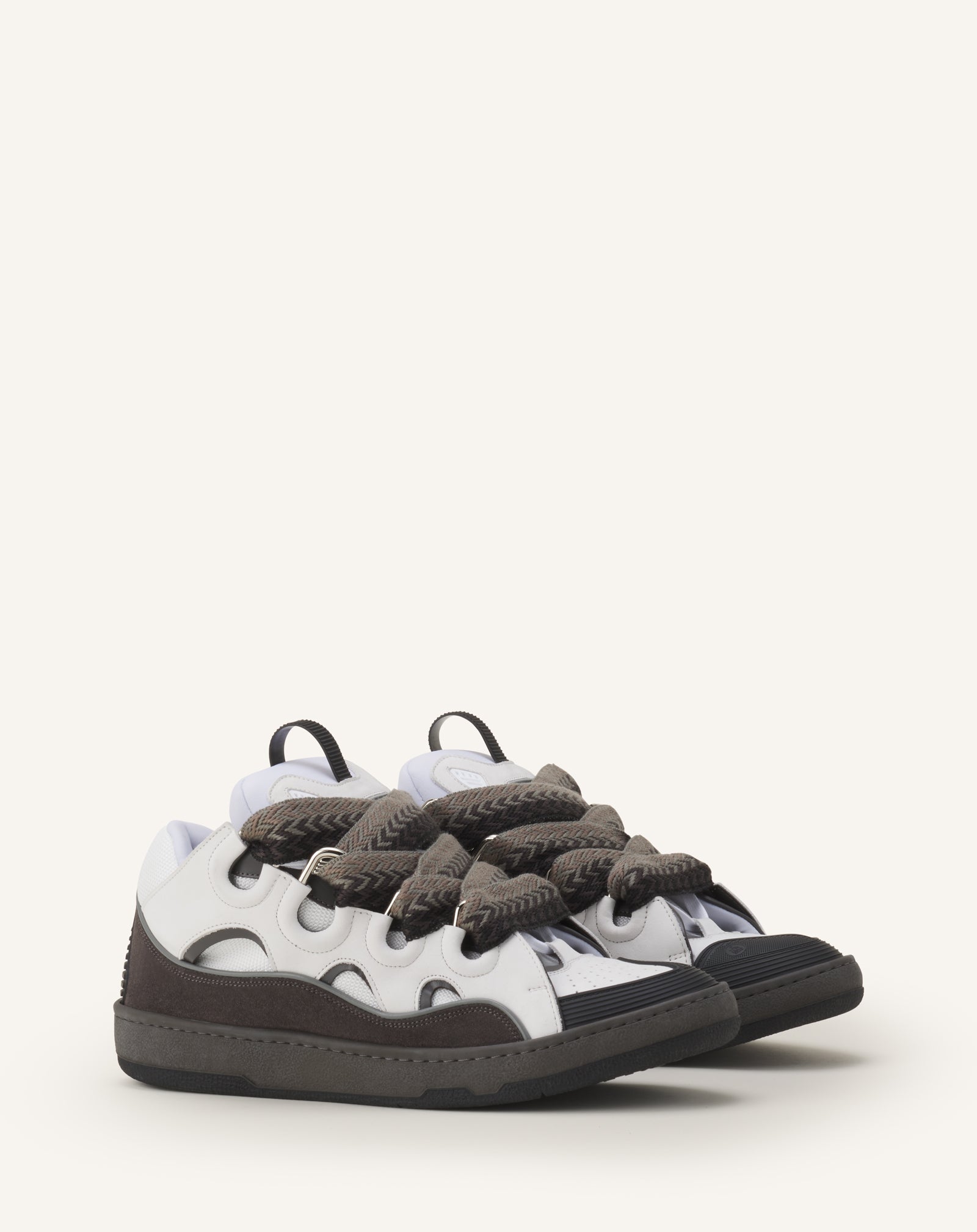 SNEAKERS CURB EN CUIR GRIS