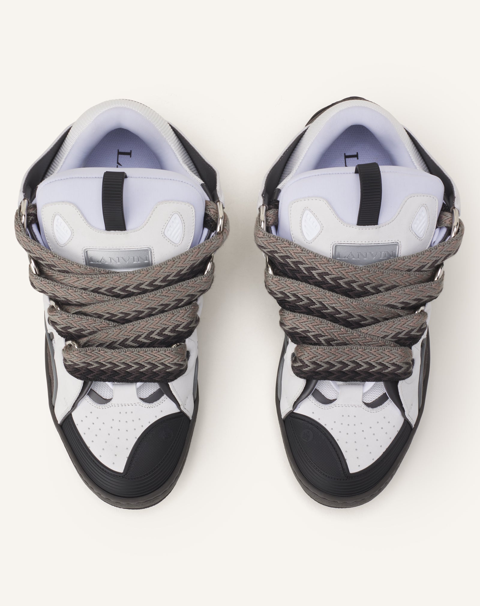 SNEAKERS CURB EN CUIR GRIS