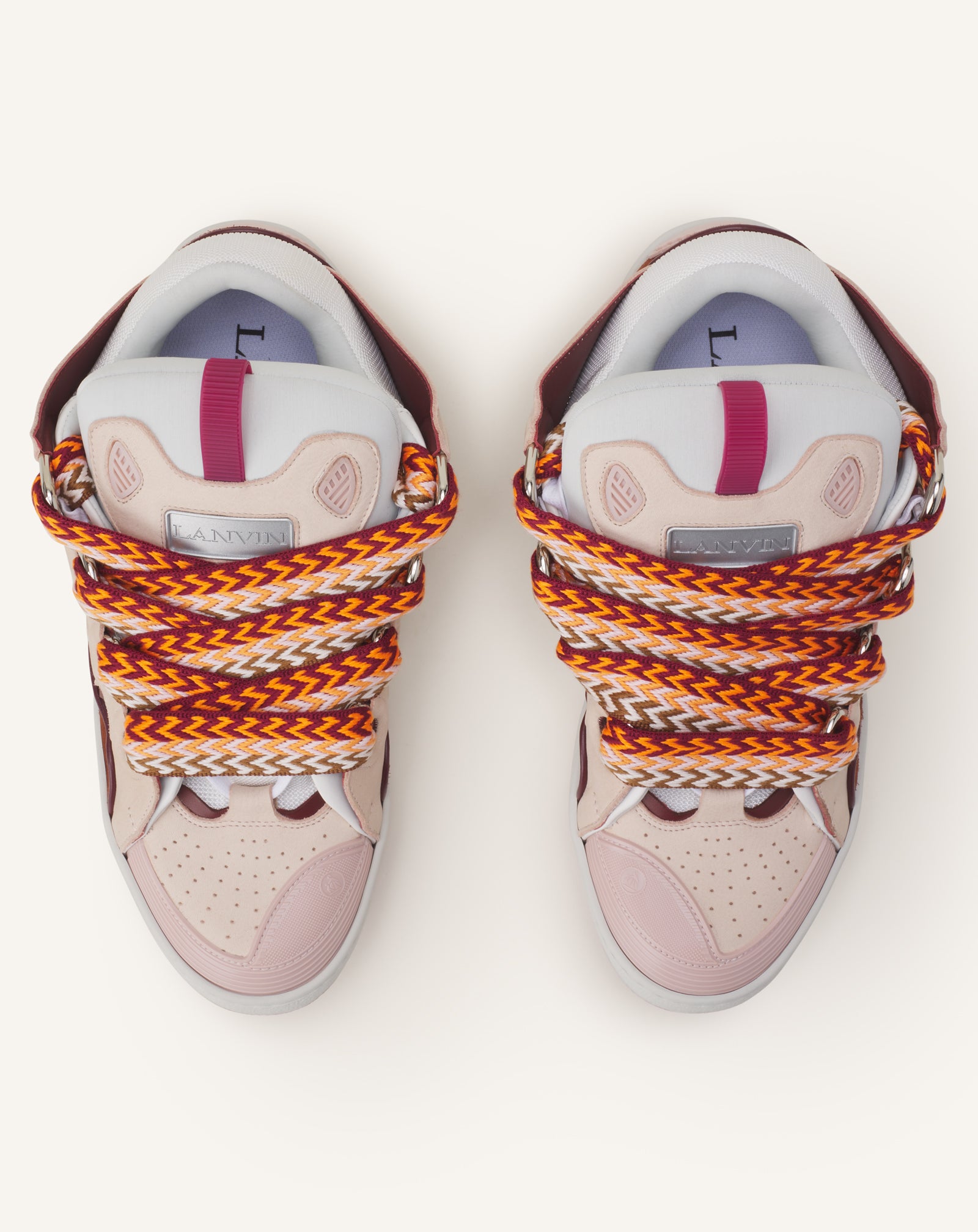Pink Curb Leather Sneakers | Lanvin