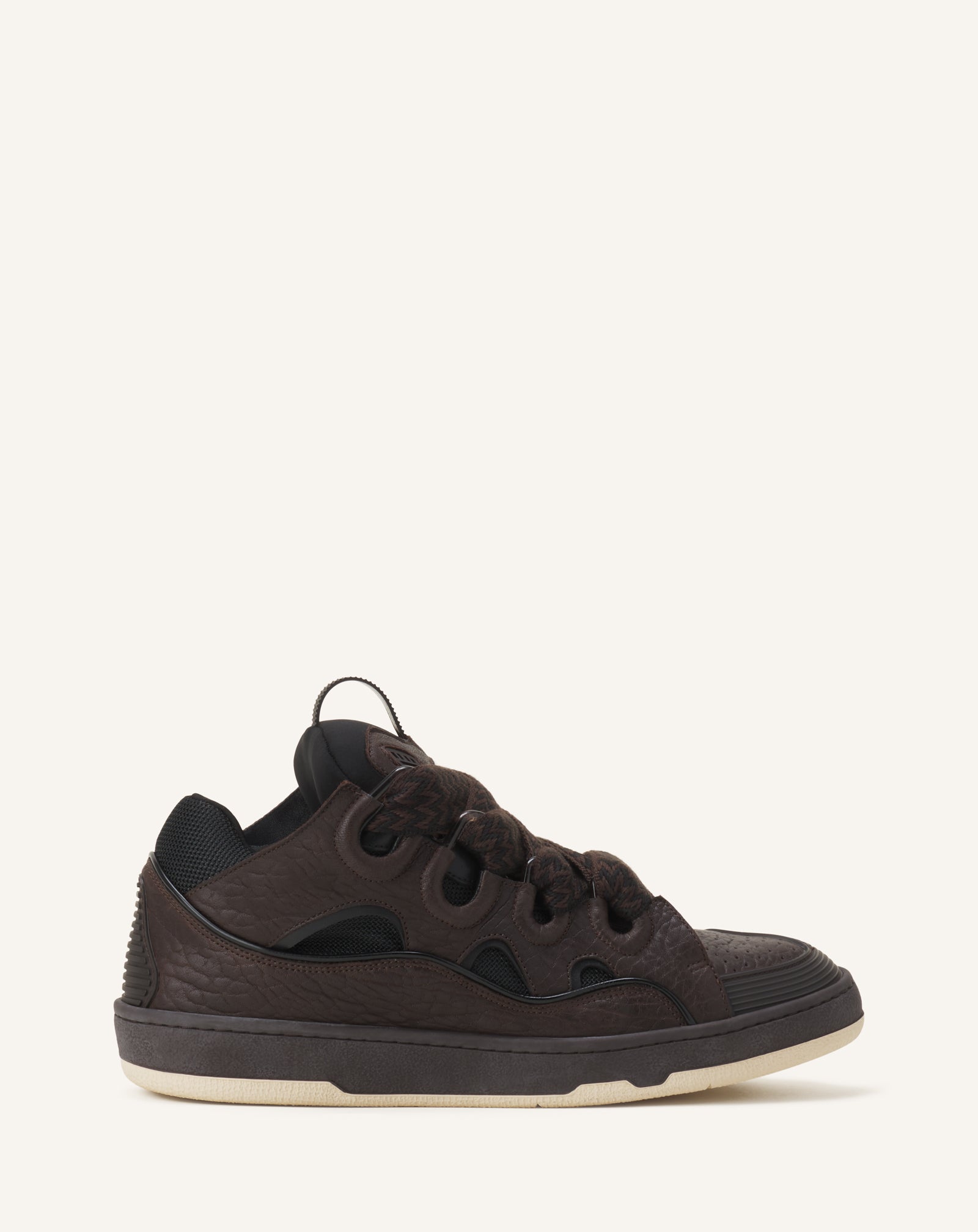 SNEAKERS CURB EN CUIR EFFET DINO GRIS