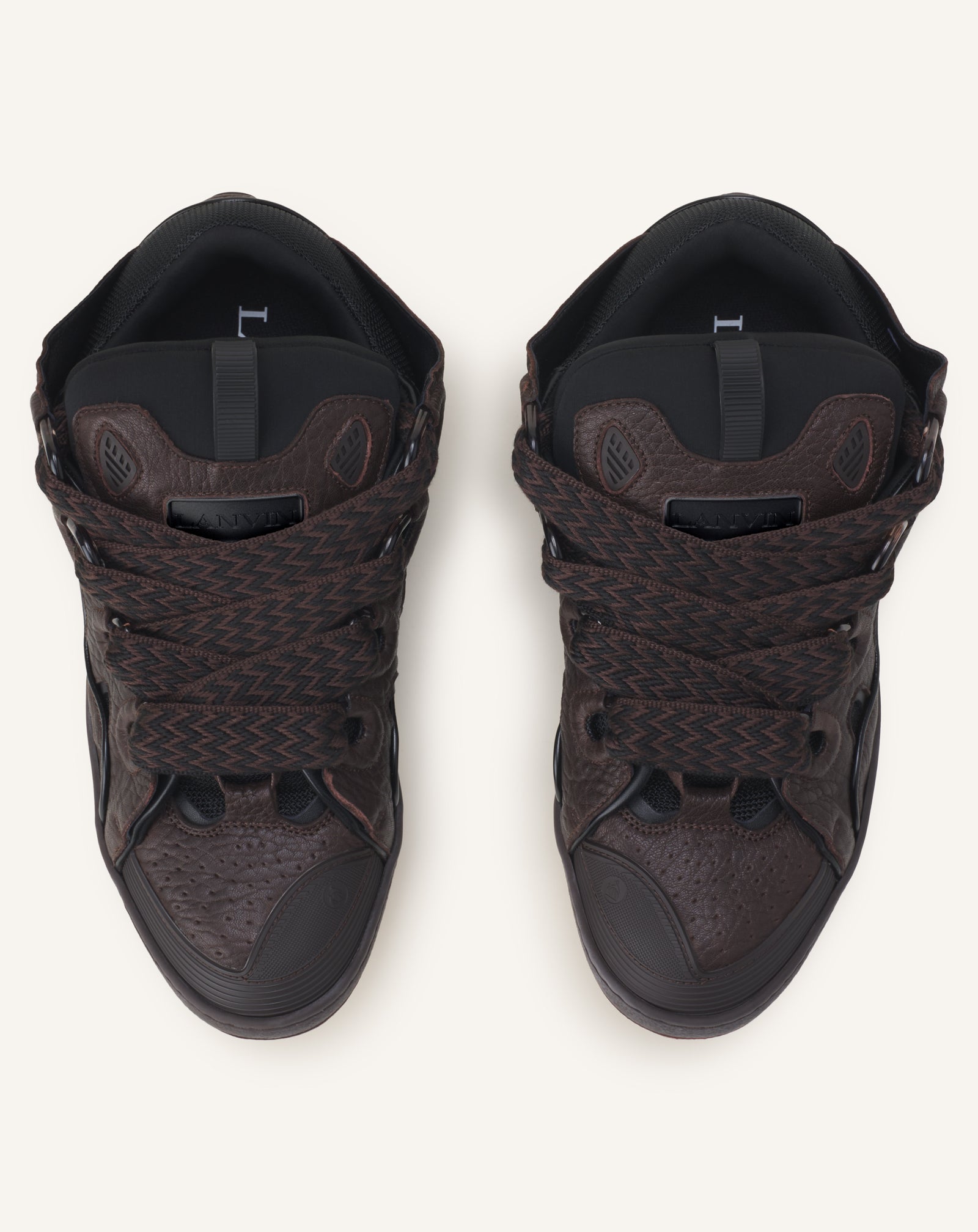 SNEAKERS CURB EN CUIR EFFET DINO GRIS