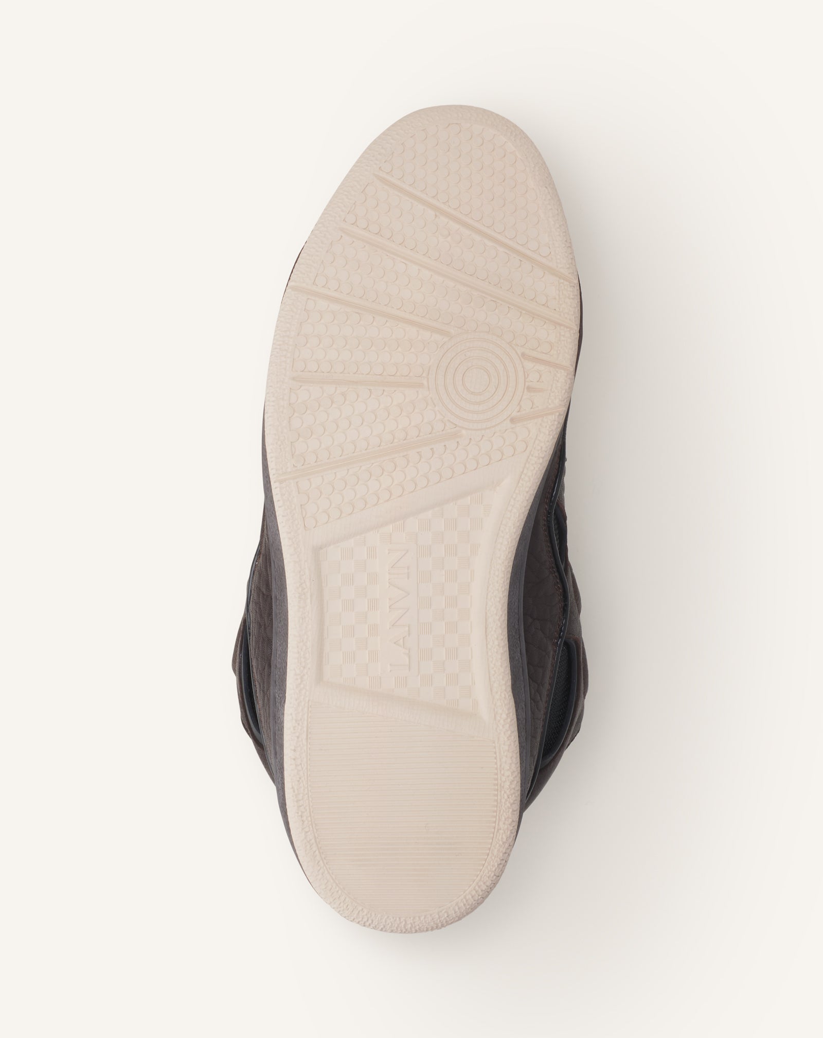 SNEAKERS CURB EN CUIR EFFET DINO GRIS