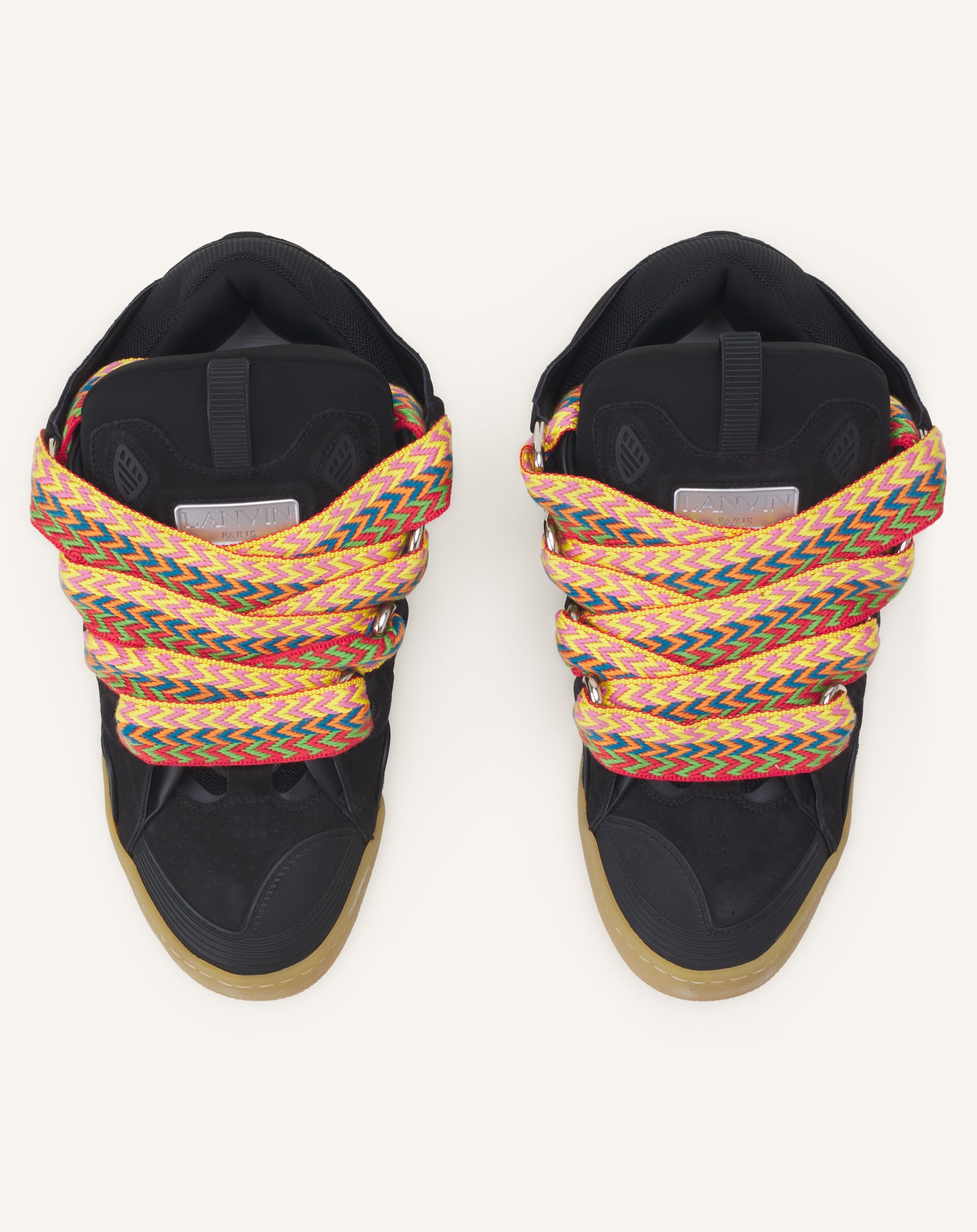 SNEAKERS CURB EN CUIR NOIR