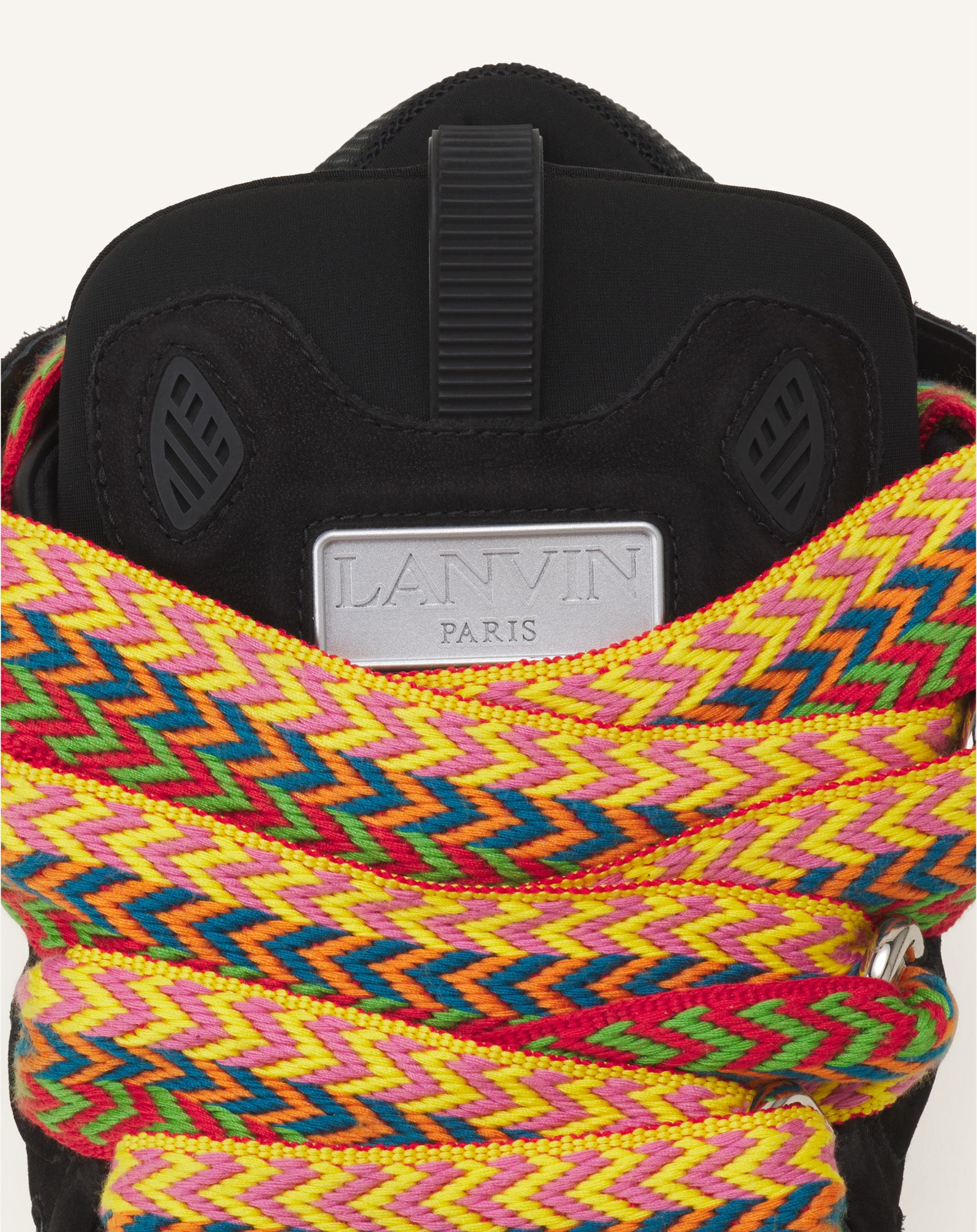 BLACK CURB LEATHER SNEAKERS