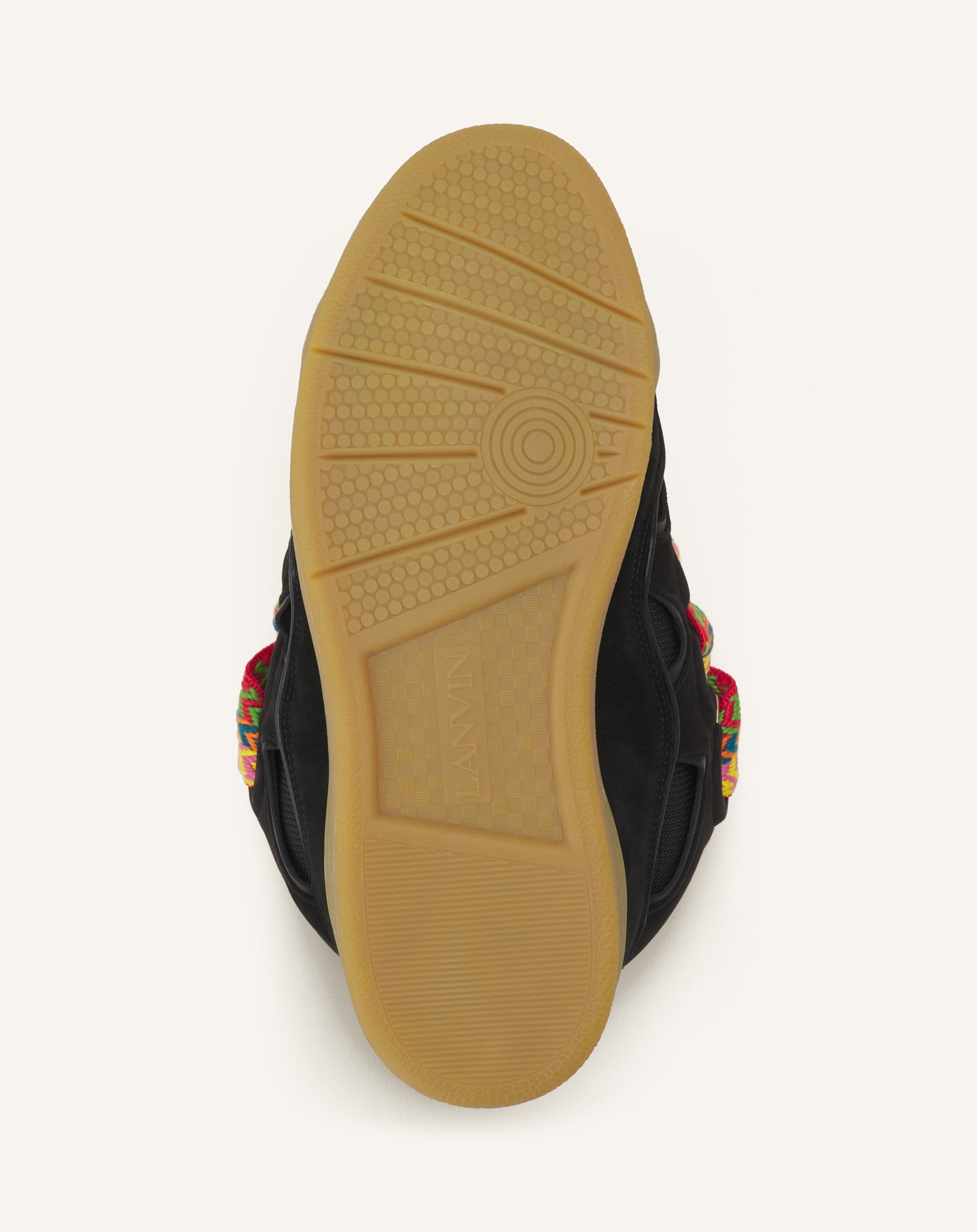 SNEAKERS CURB EN CUIR NOIR