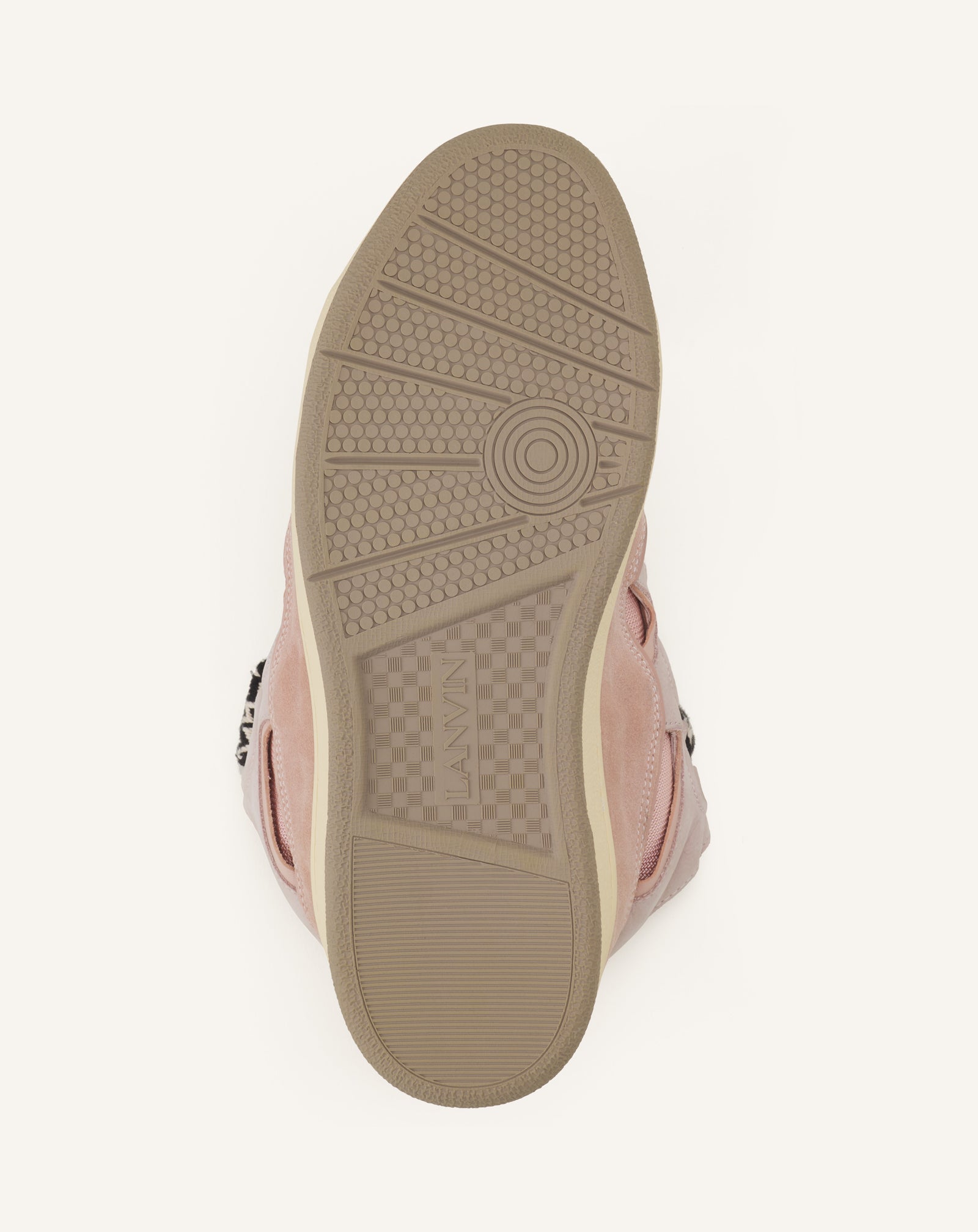 SNEAKERS CURB EN CUIR ROSE