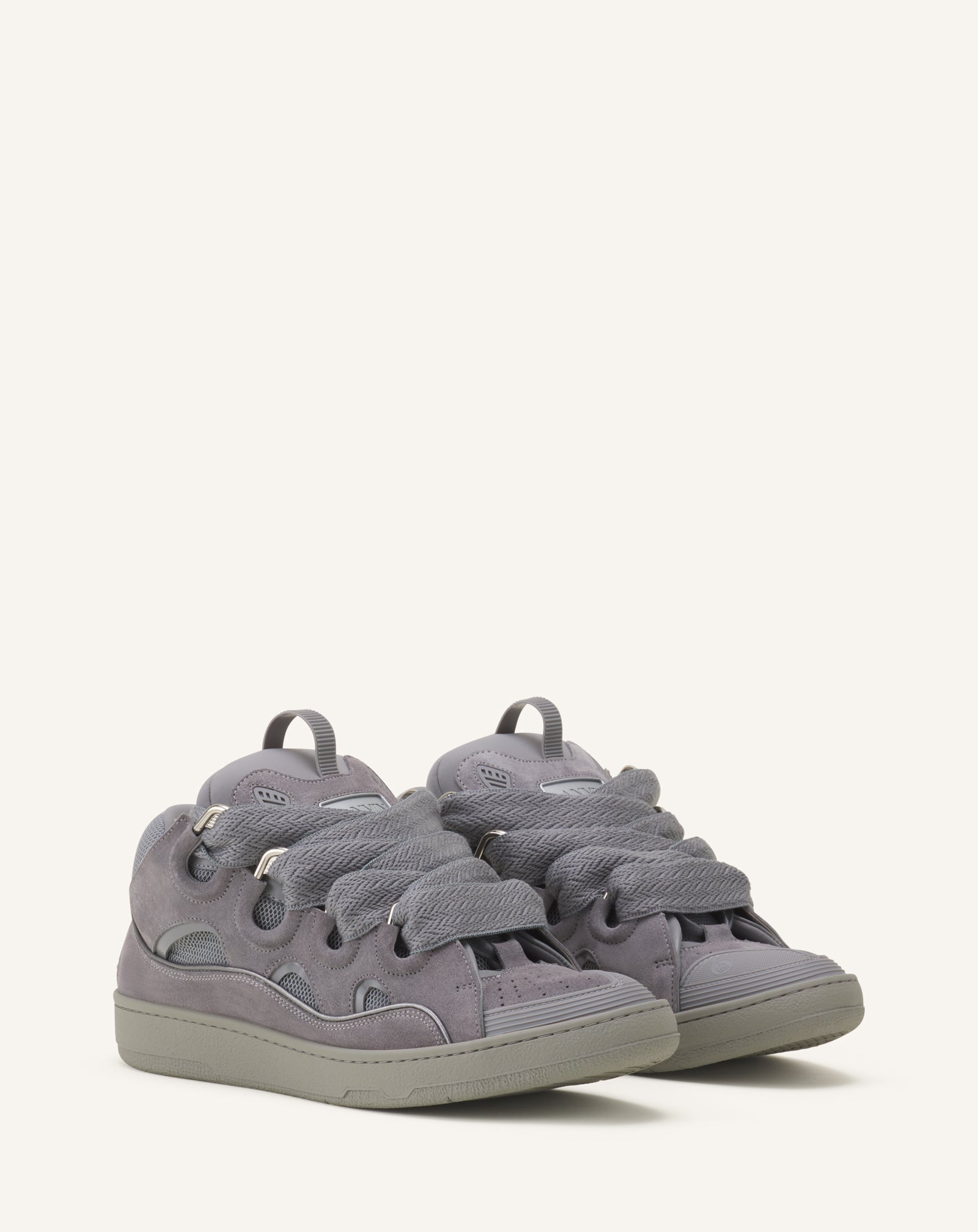 SNEAKERS CURBS EN SUEDE MONOCOLOR