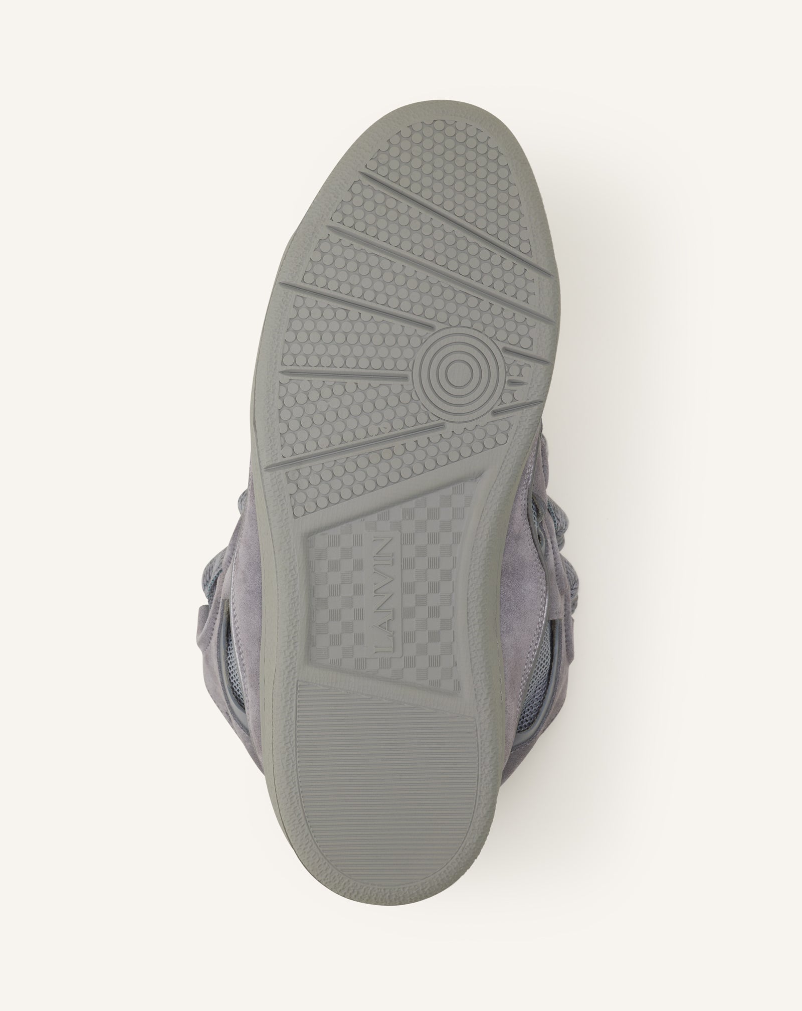 SNEAKERS CURBS EN SUEDE MONOCOLOR GRIS