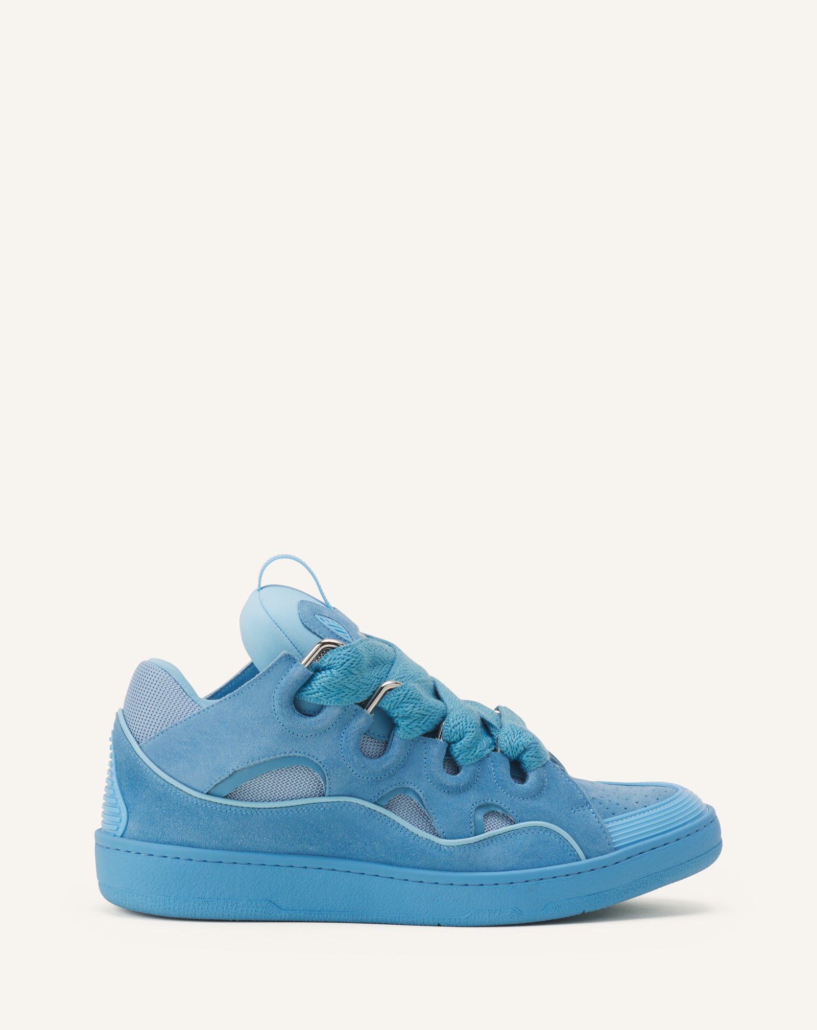 SNEAKERS CURBS EN SUEDE MONOCOLOR