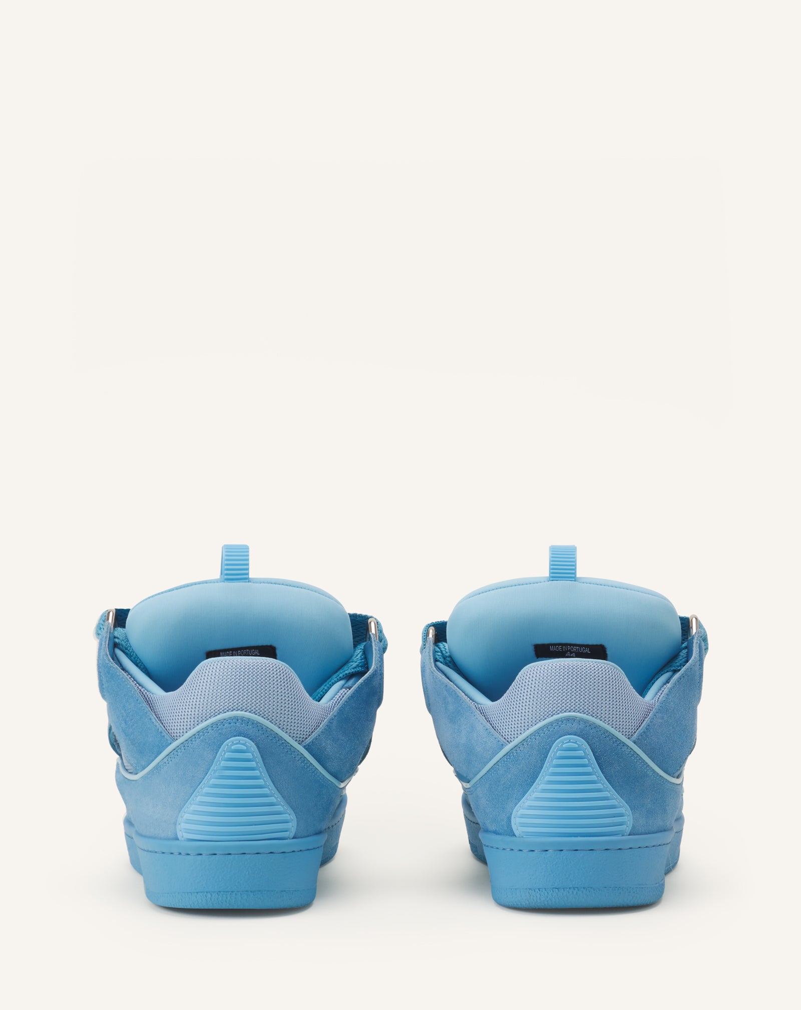 SNEAKERS CURBS EN SUEDE MONOCOLOR BLEU