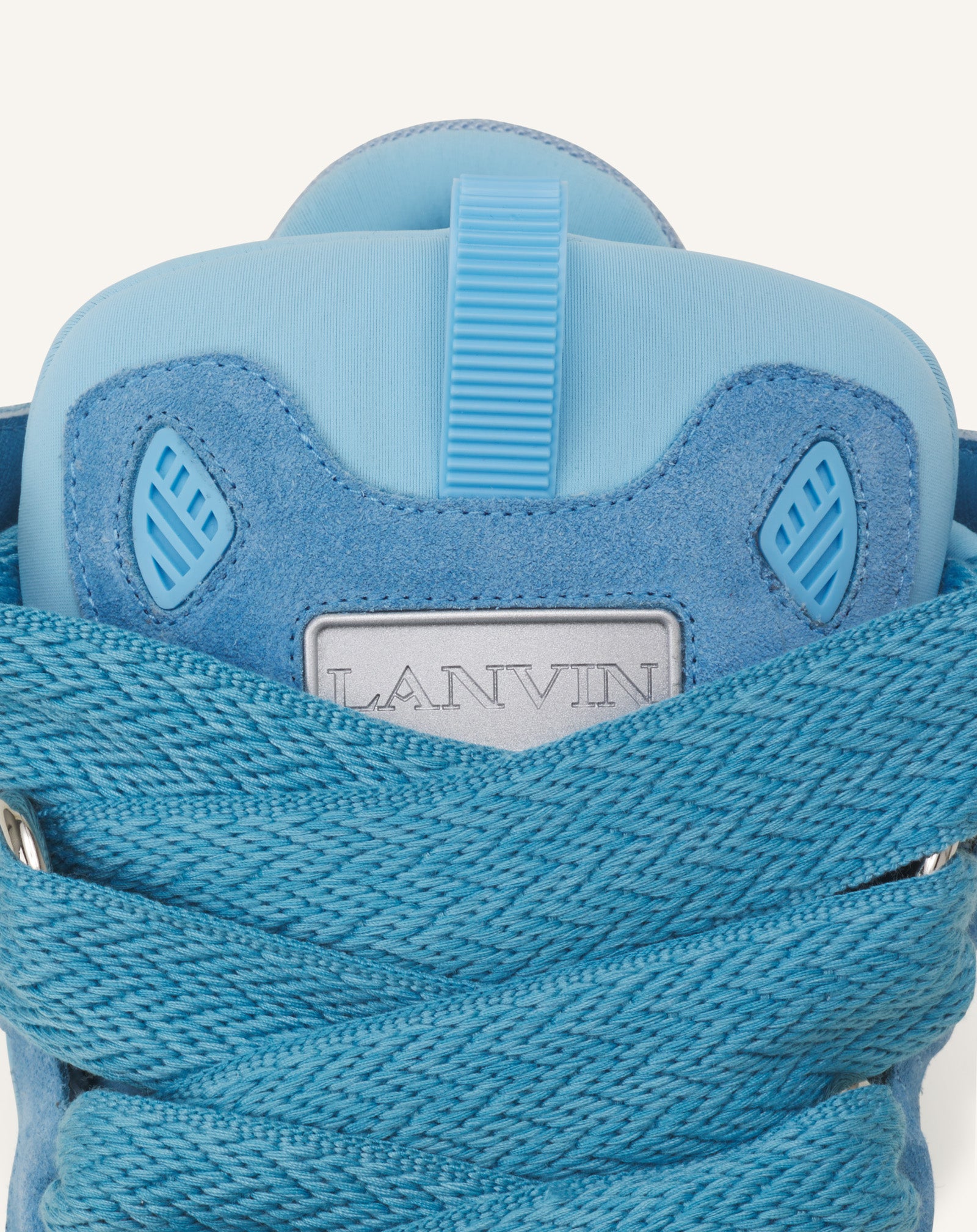 SNEAKERS CURBS EN SUEDE MONOCOLOR BLEU