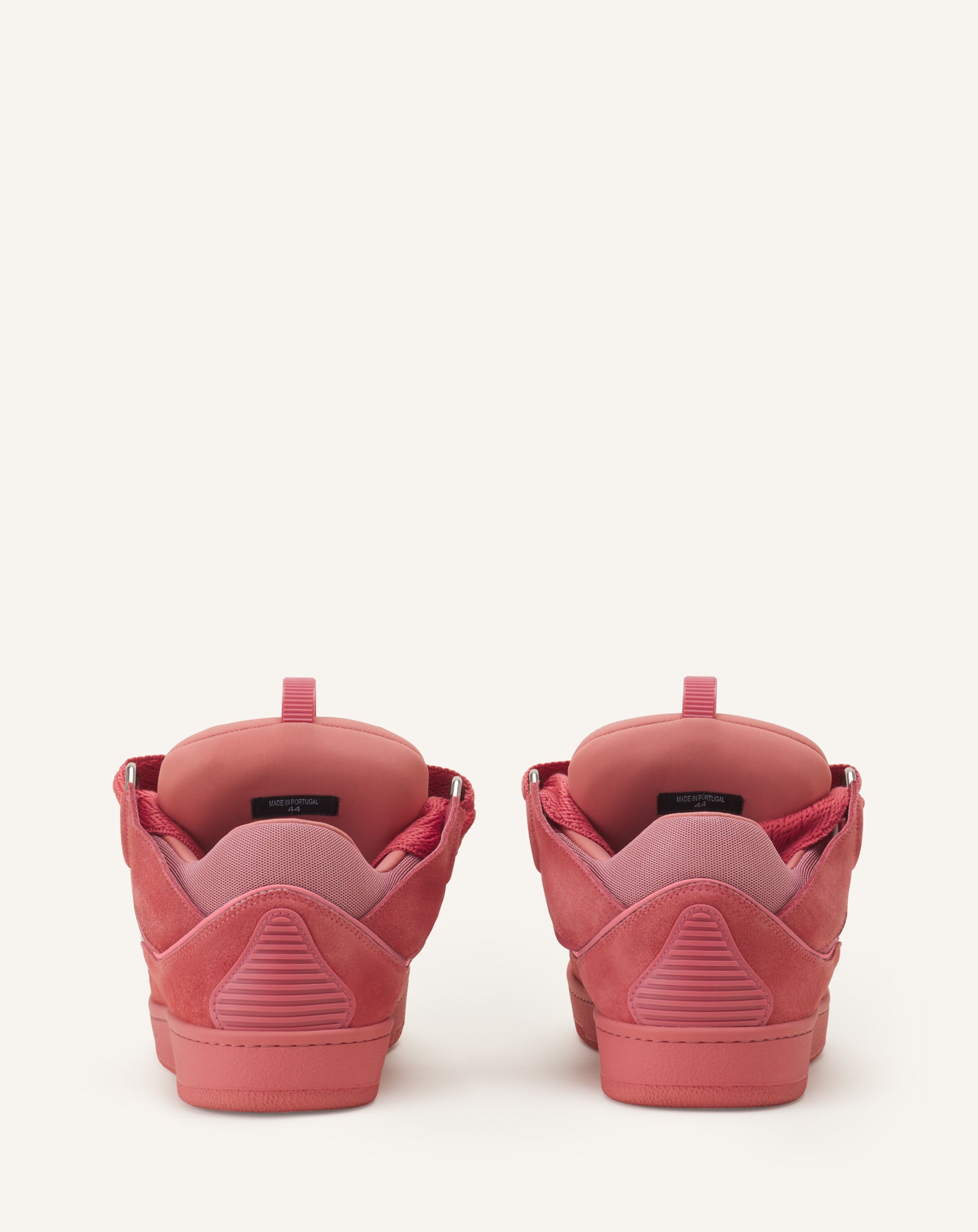 SNEAKERS CURBS EN SUEDE MONOCOLOR ROSE