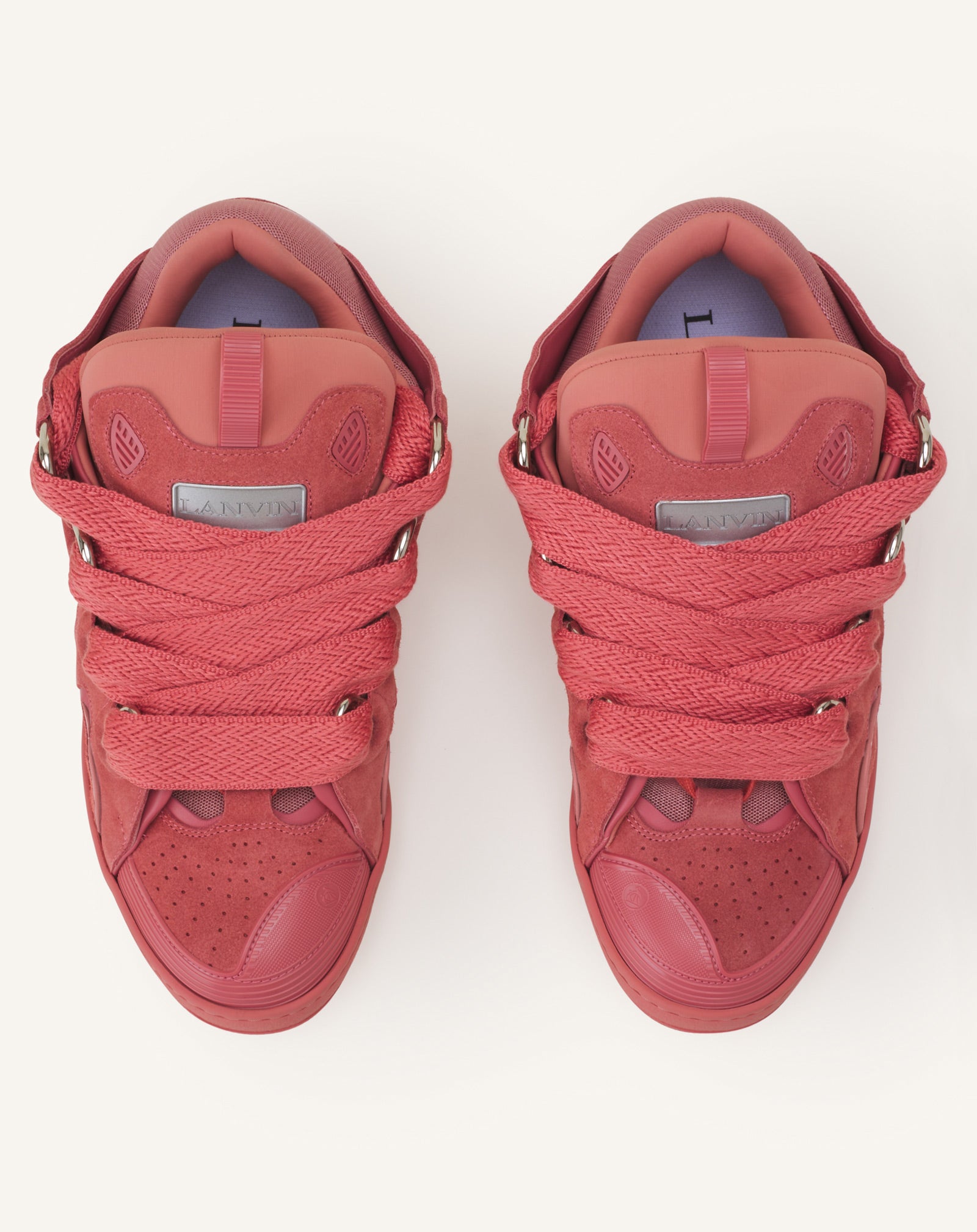 SNEAKERS CURB EN SUEDE MONOCOLOR ROSE