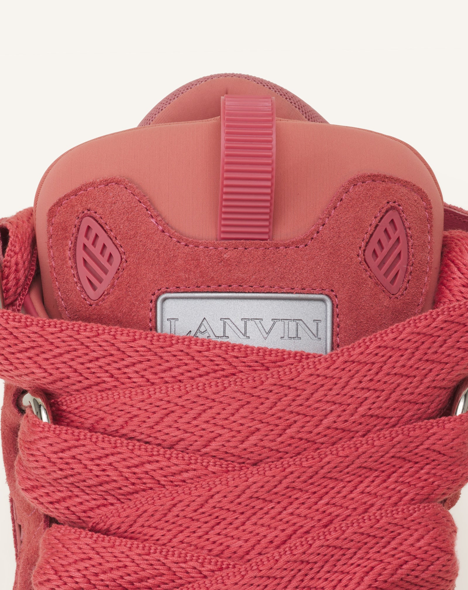 SNEAKERS CURBS EN SUEDE MONOCOLOR ROSE