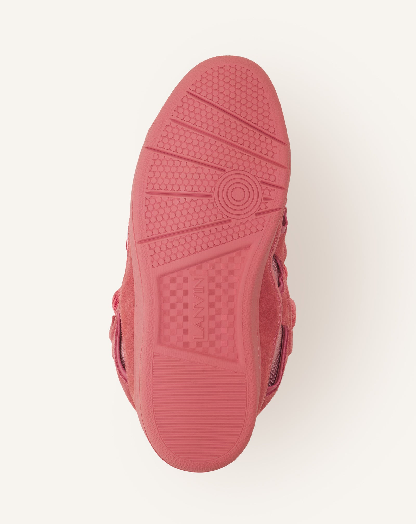 SNEAKERS CURBS EN SUEDE MONOCOLOR ROSE