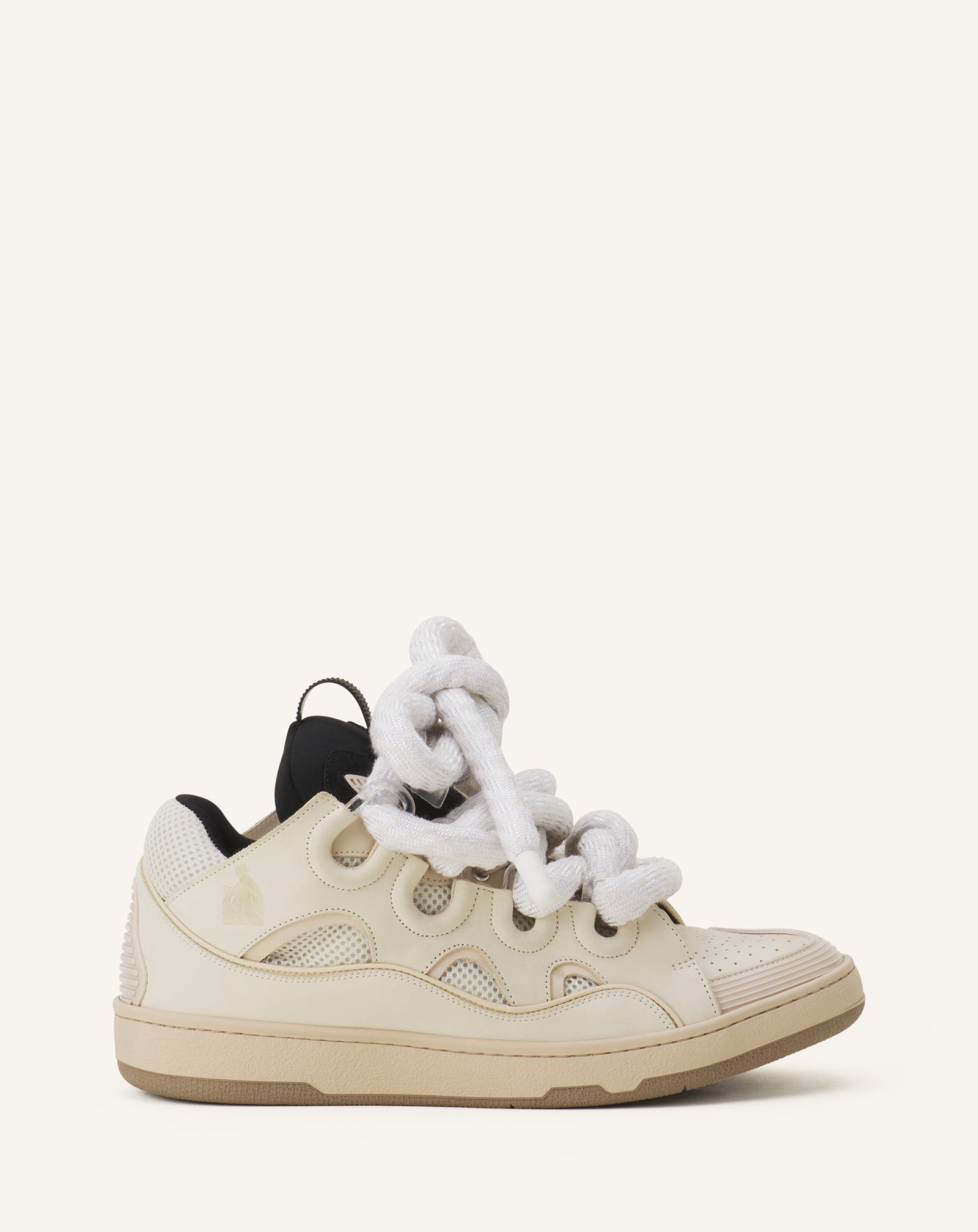 SNEAKERS CURB EN CUIR LACETS SNAKE