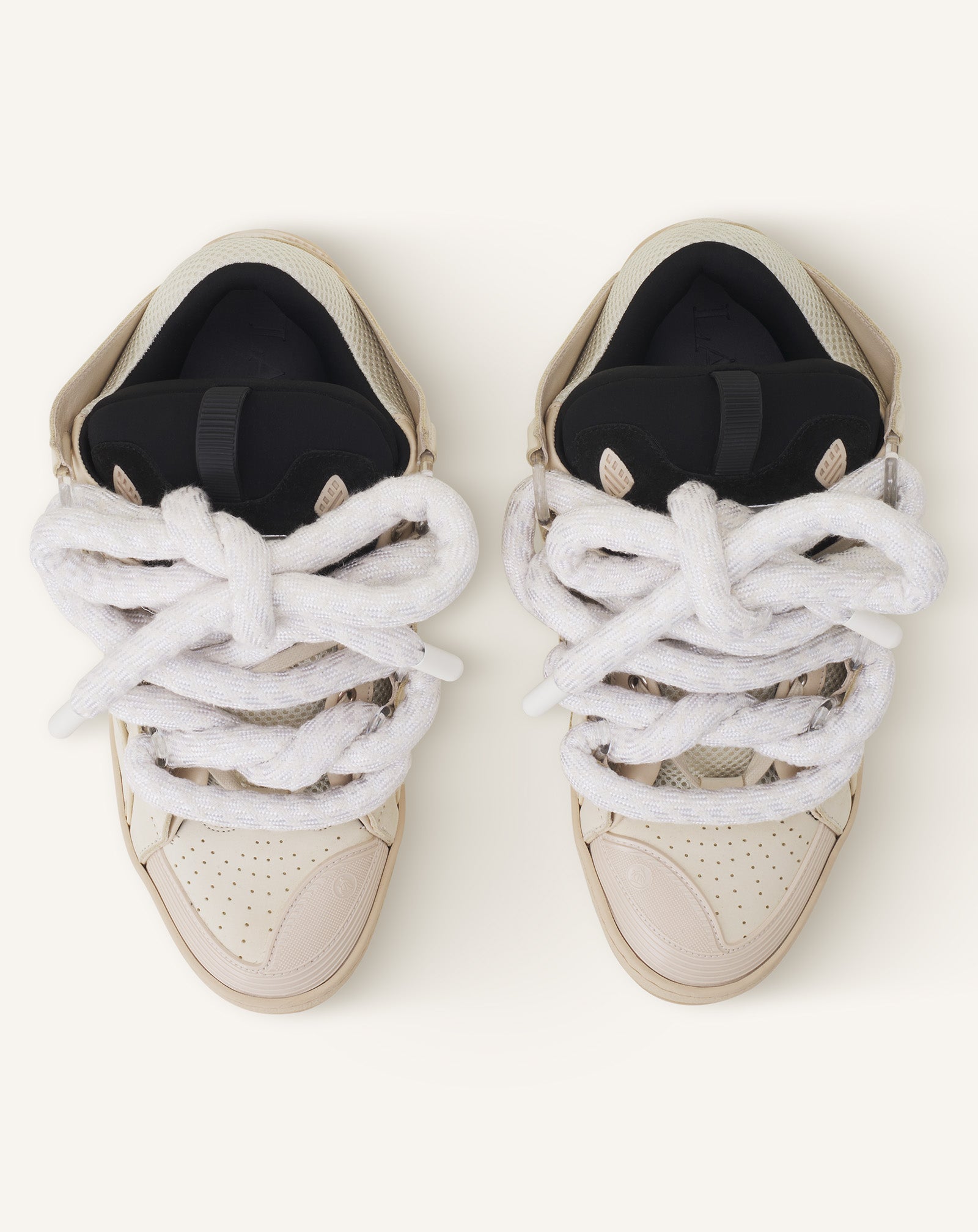 SNEAKERS CURB EN CUIR LACETS SNAKE