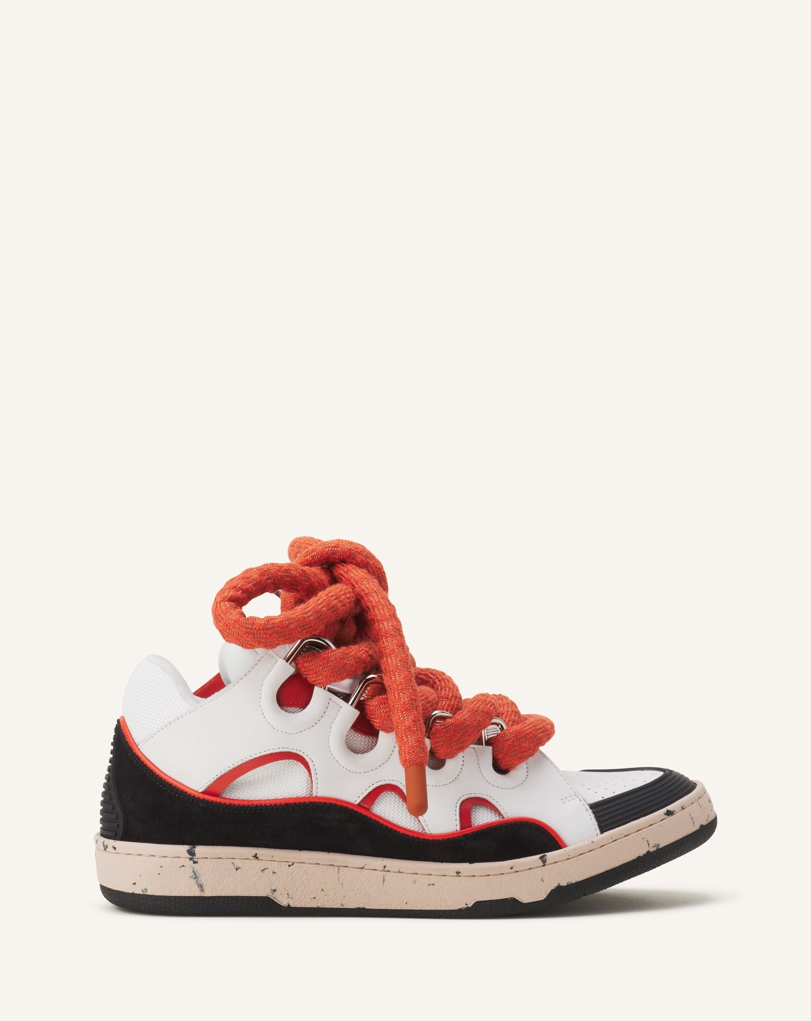 SNEAKERS CURB SNAKE EN CUIR NOIR