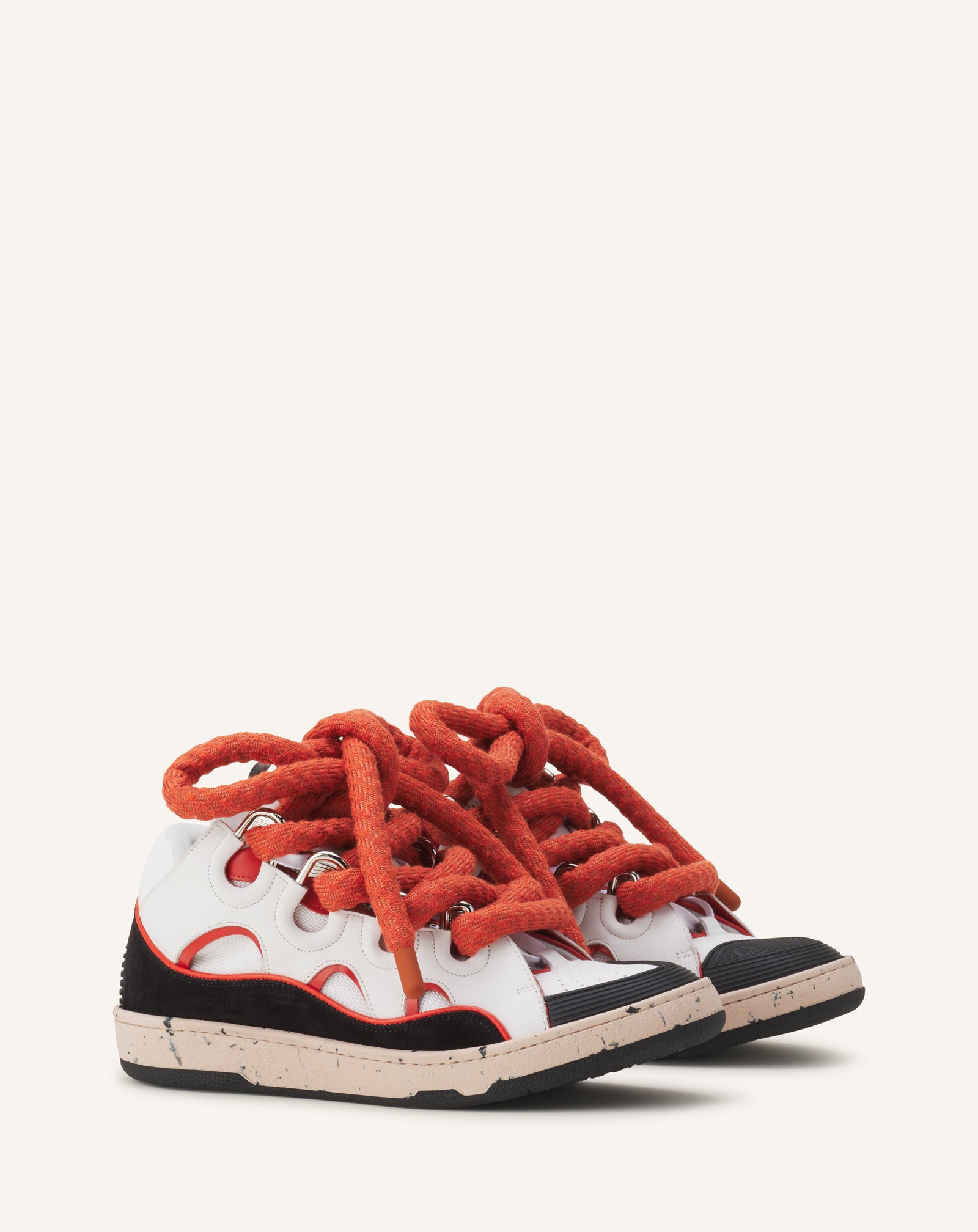 SNEAKERS CURB SNAKE EN CUIR NOIR