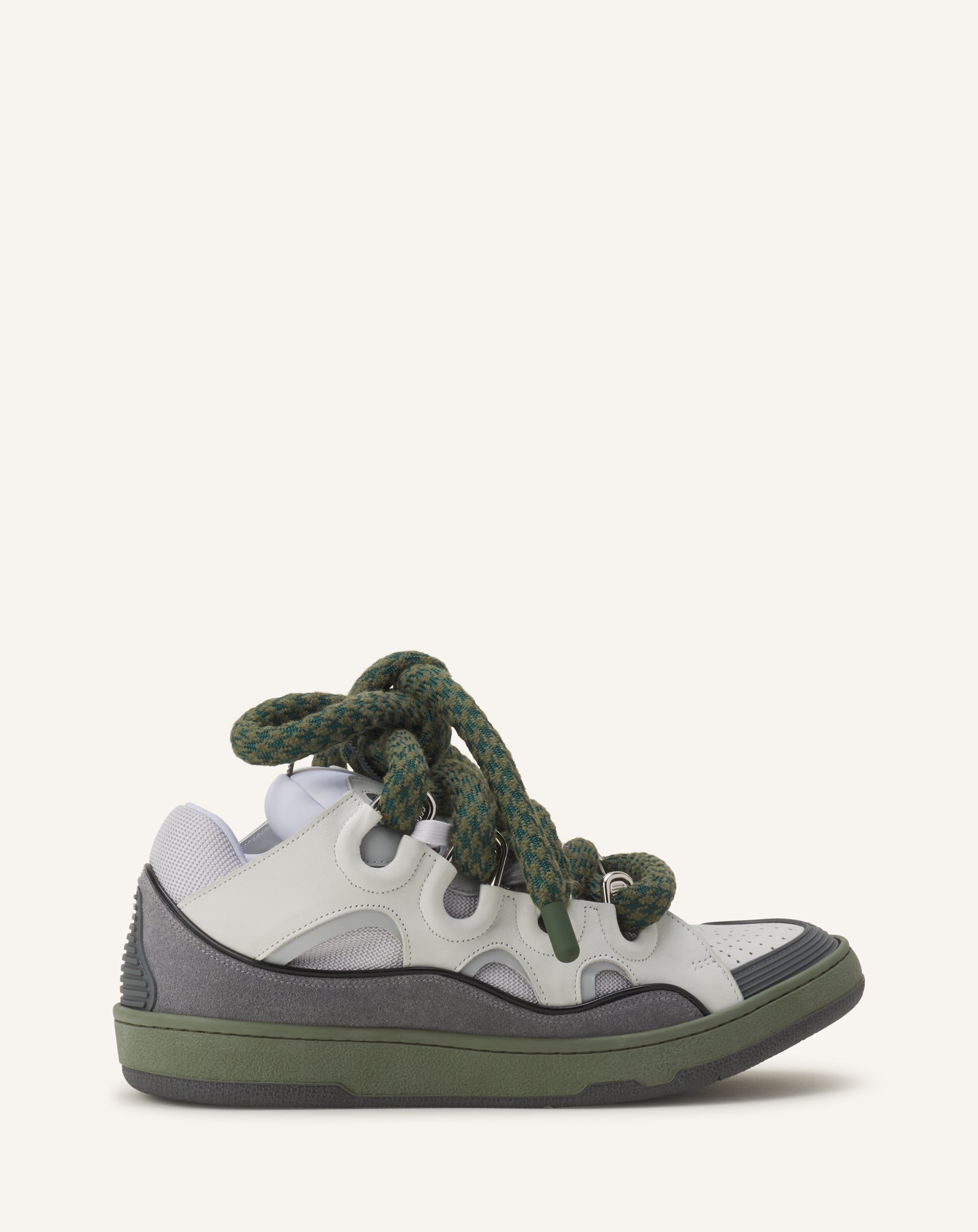 SNEAKERS CURB SNAKE EN CUIR GRIS