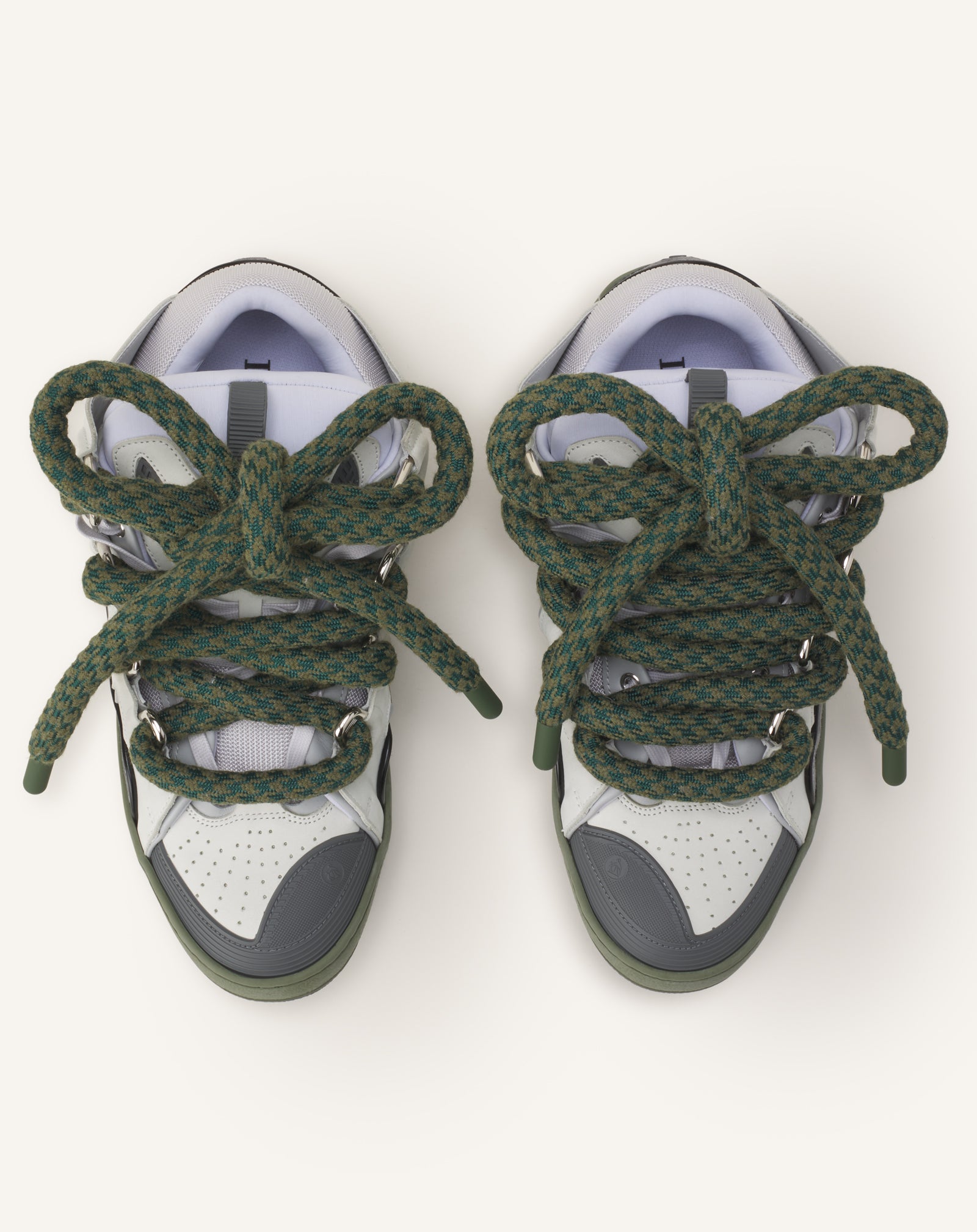 SNEAKERS CURB SNAKE EN CUIR GRIS