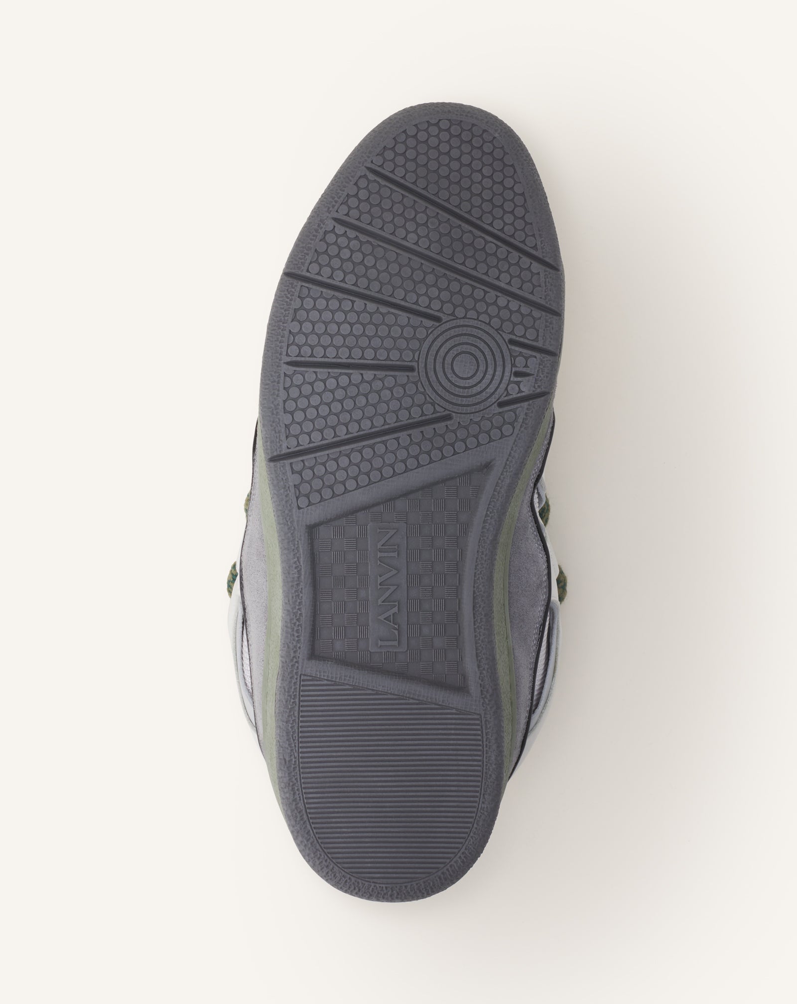 SNEAKERS CURB SNAKE EN CUIR GRIS