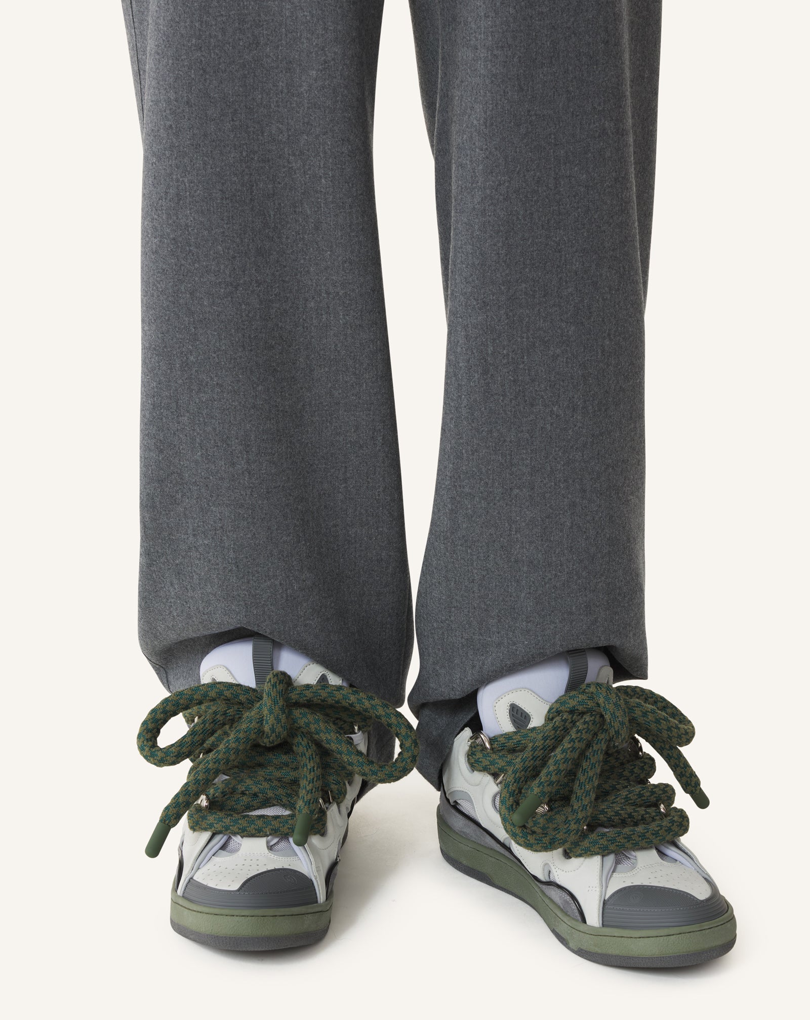 SNEAKERS CURB SNAKE EN CUIR GRIS