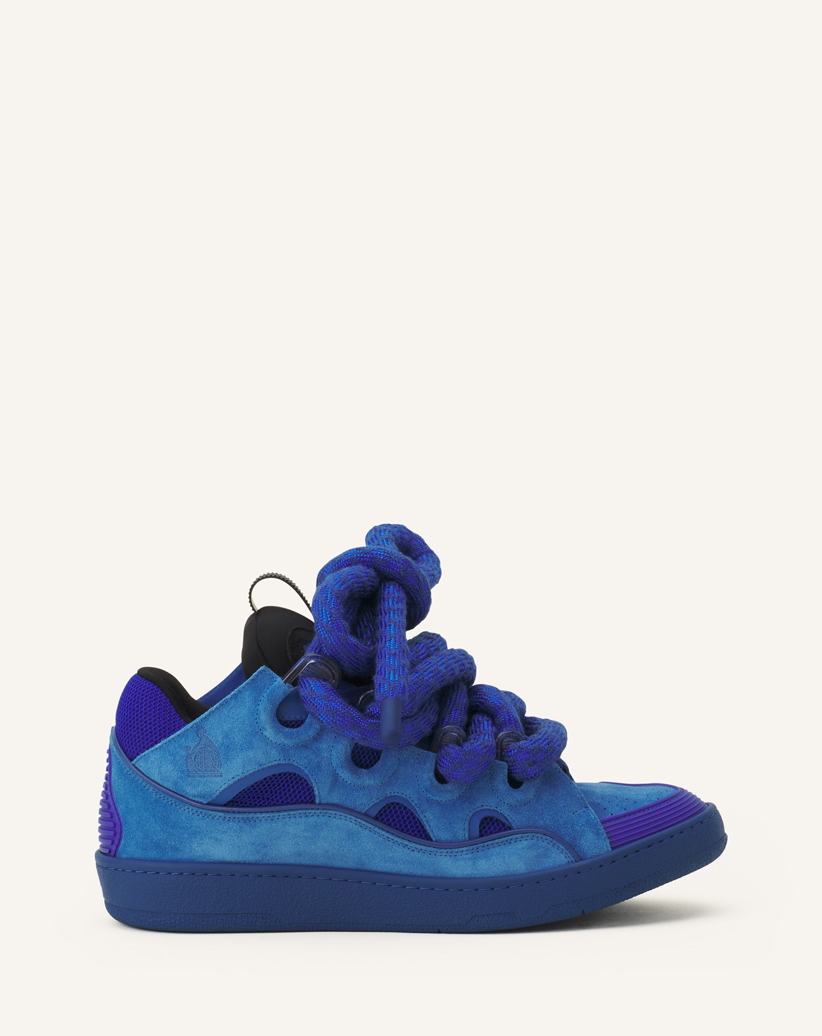 SNEAKERS CURB EN CUIR LACETS SNAKE