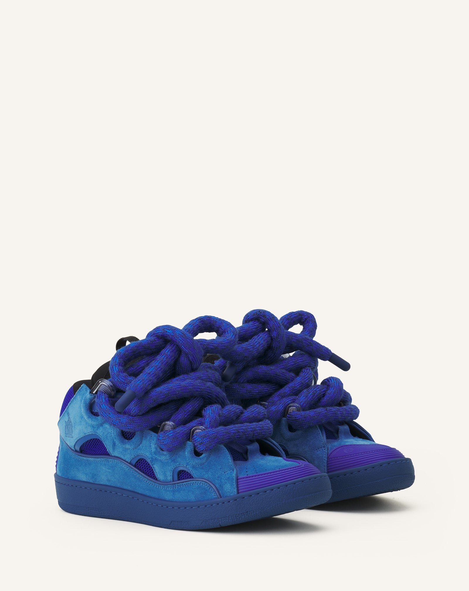 SNEAKERS CURB EN CUIR LACETS SNAKE