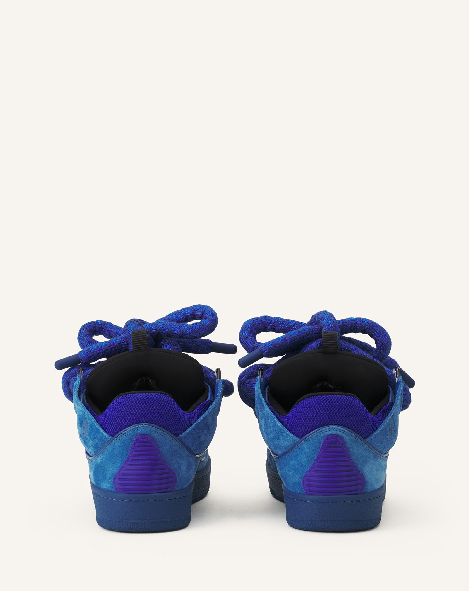 SNEAKERS CURB EN CUIR LACETS SNAKE