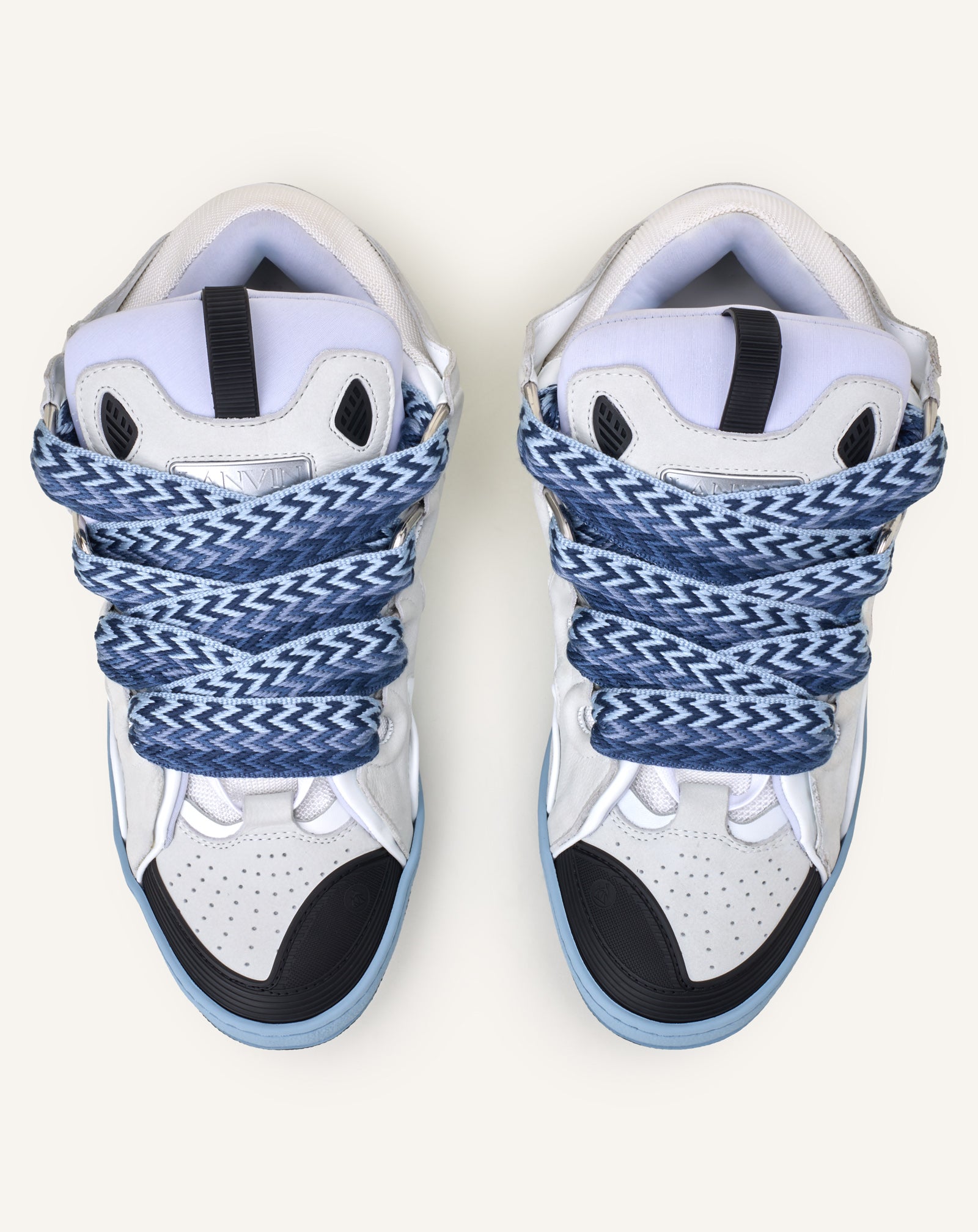 WHITE CURB BICO SNEAKERS IN LEATHER