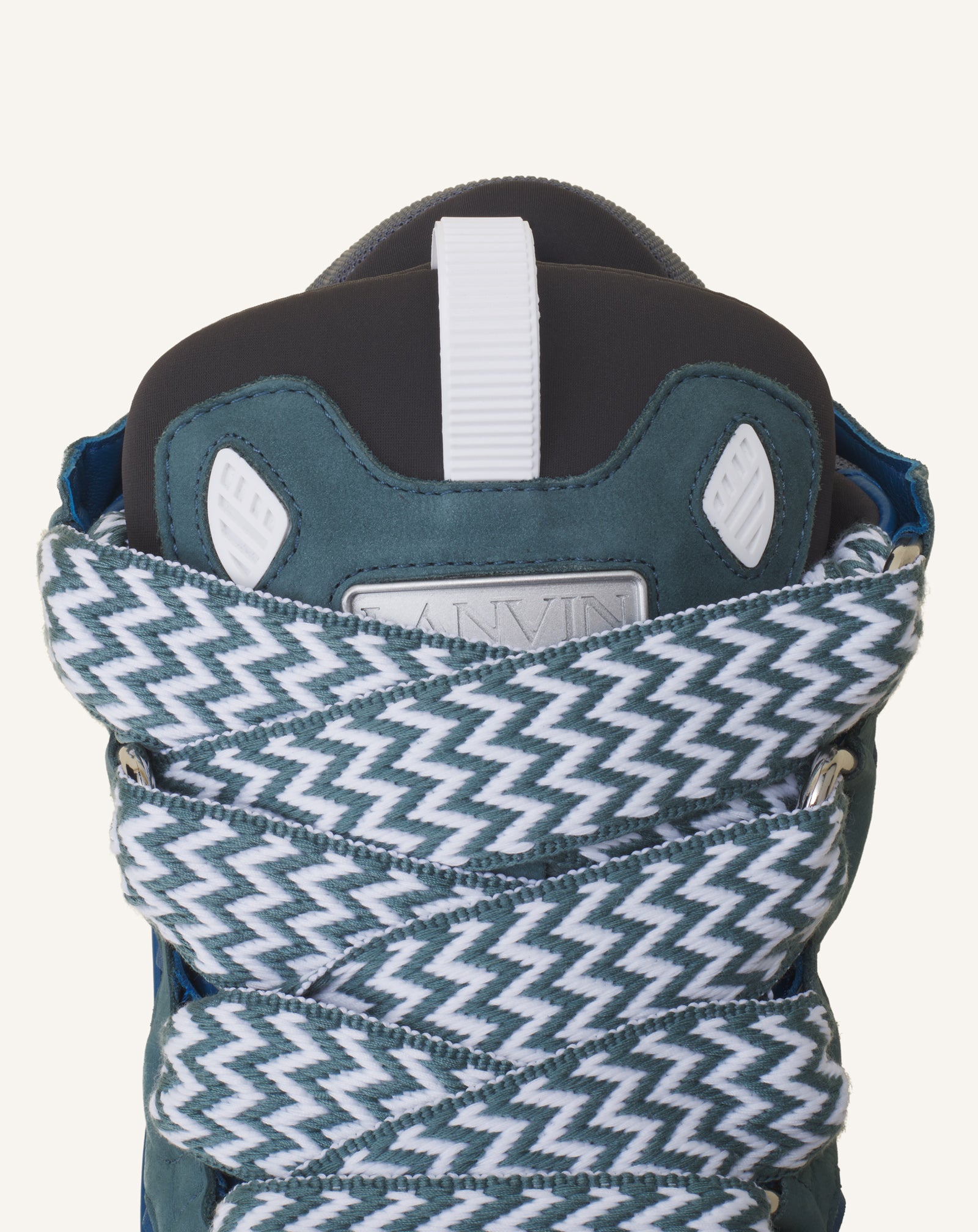 SNEAKERS CURB BICO EN CUIR BLEU