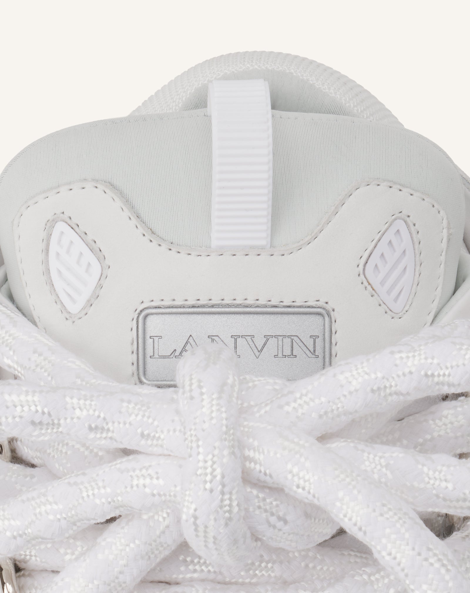 SNEAKERS CURB SNAKE EN CUIR BLANC