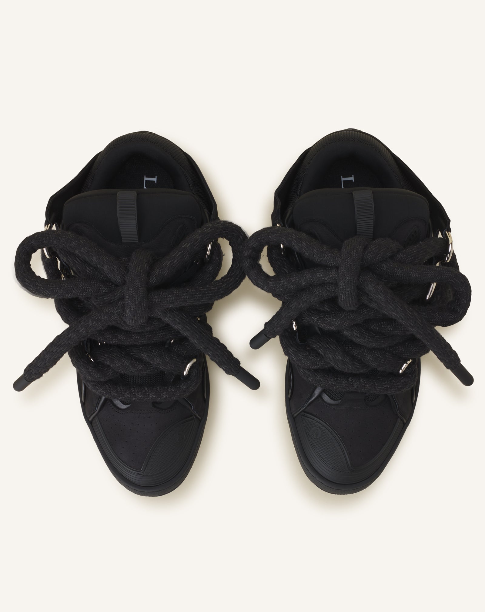 SNEAKERS CURB SNAKE EN CUIR NOIR