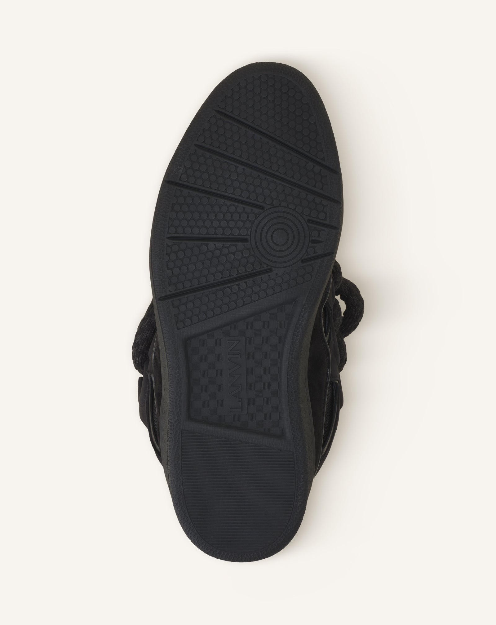 SNEAKERS CURB SNAKE EN CUIR NOIR