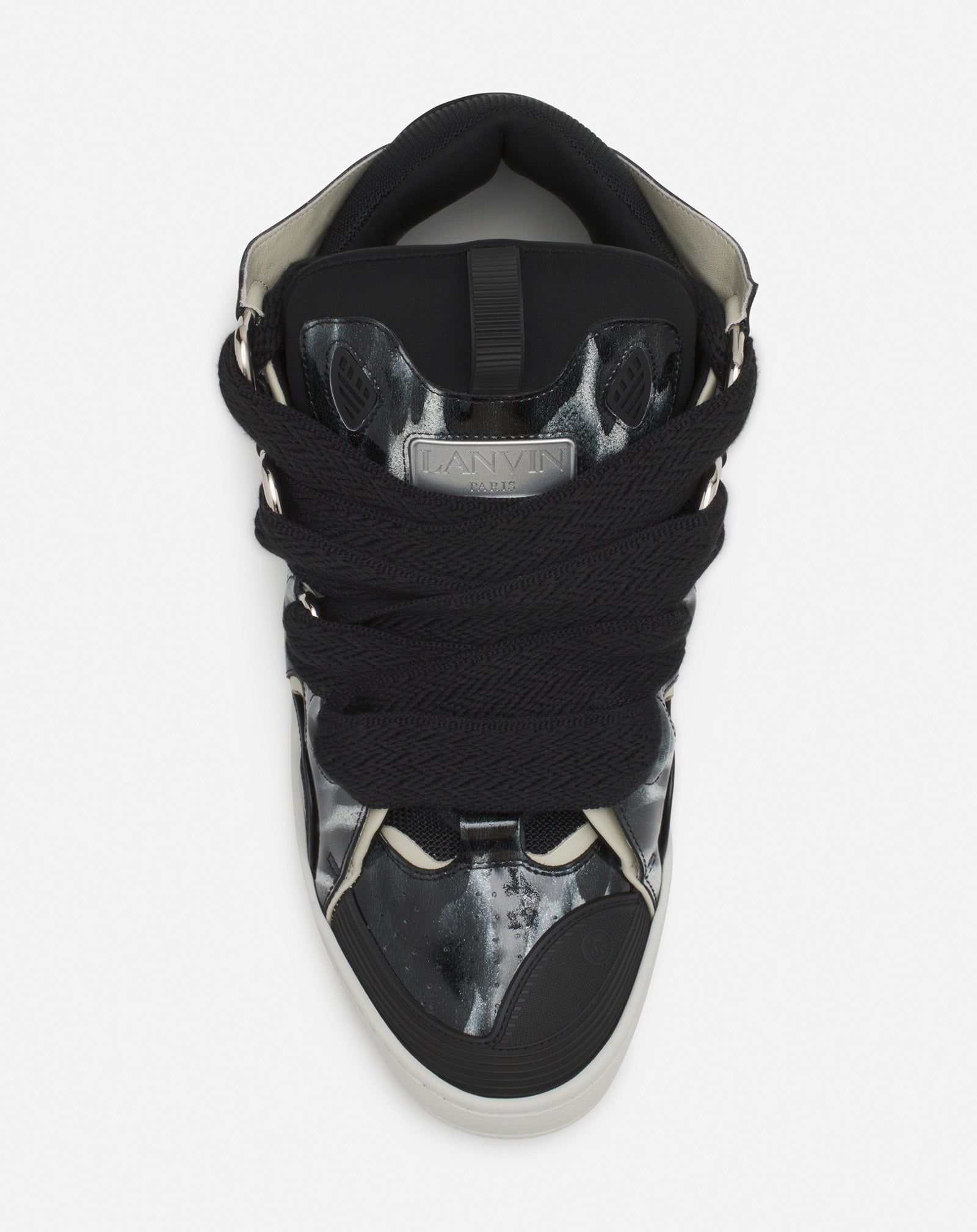 SNEAKERS CURB EN CUIR À PAILLETTES