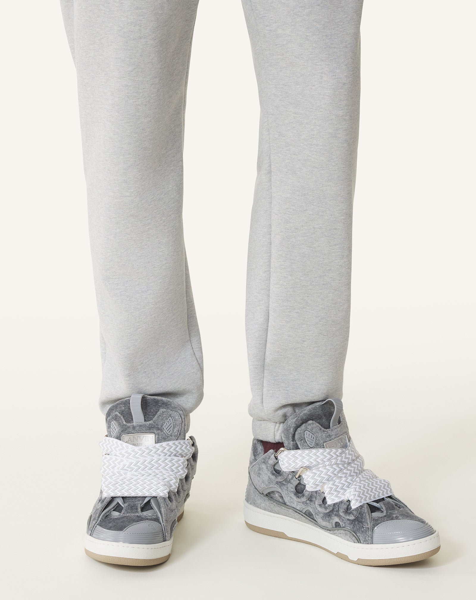 SNEAKERS CURB EN JERSEY GRIS
