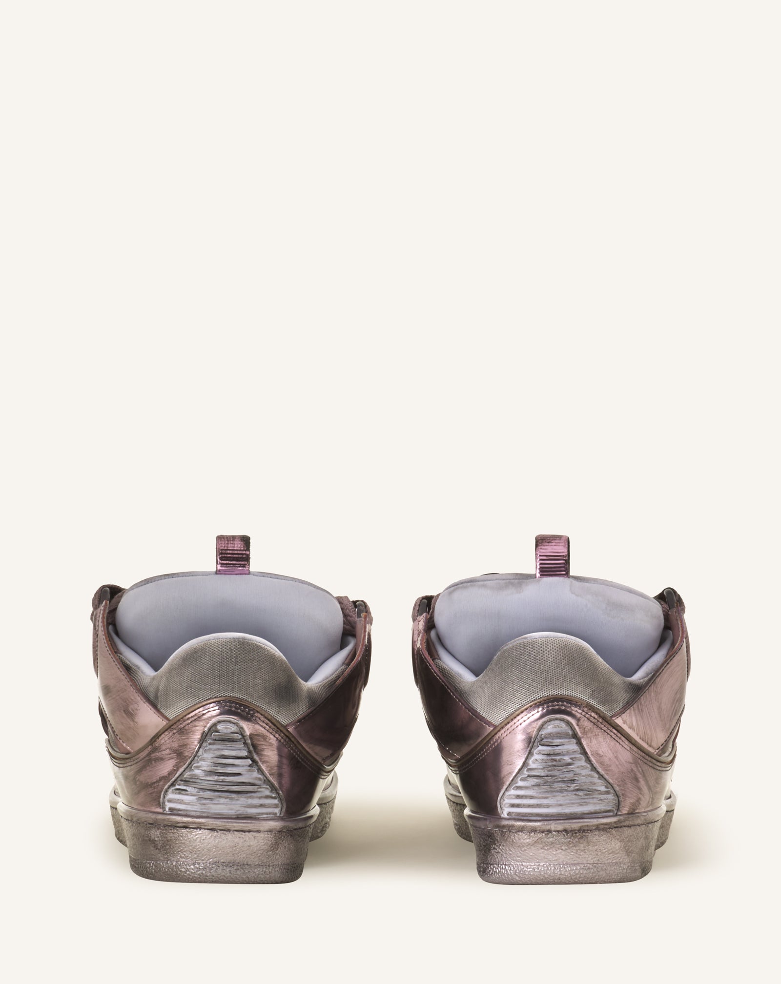 SNEAKERS CURB EN TISSU TECHNIQUE METALLISE