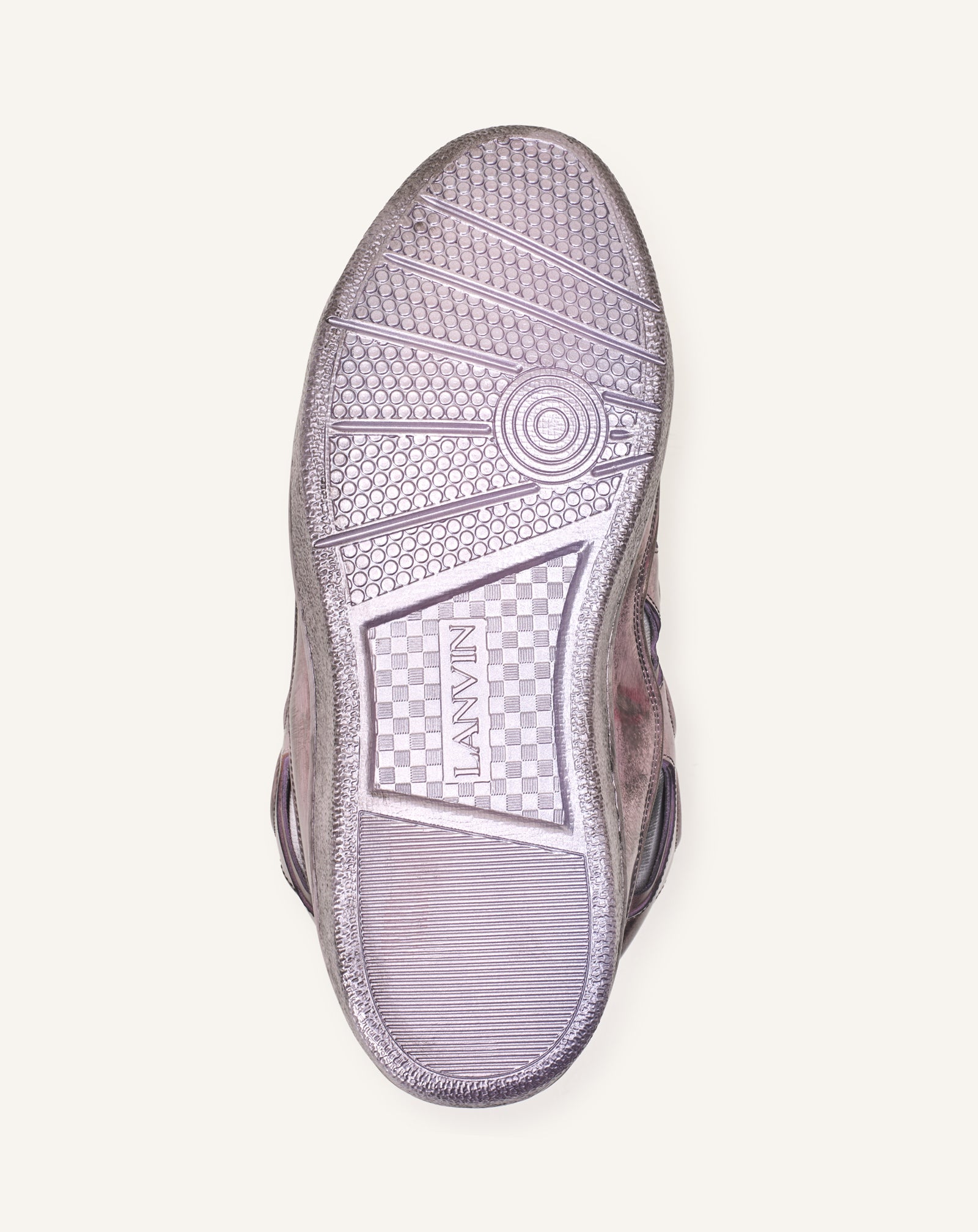 SNEAKERS CURB EN TISSU TECHNIQUE METALLISE