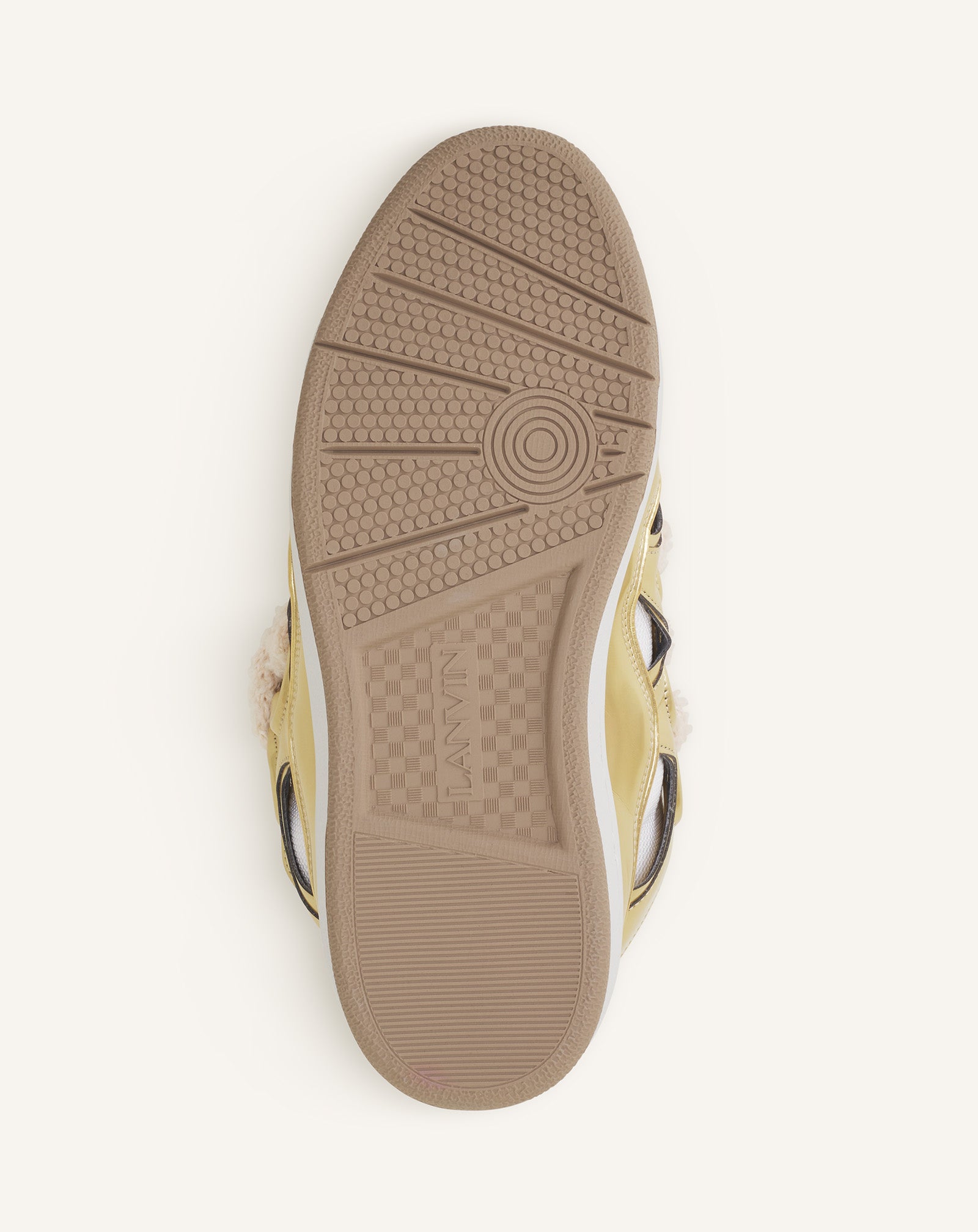 CURB SNEAKERS EN CUIR METALISÉ LACETS MAILLE