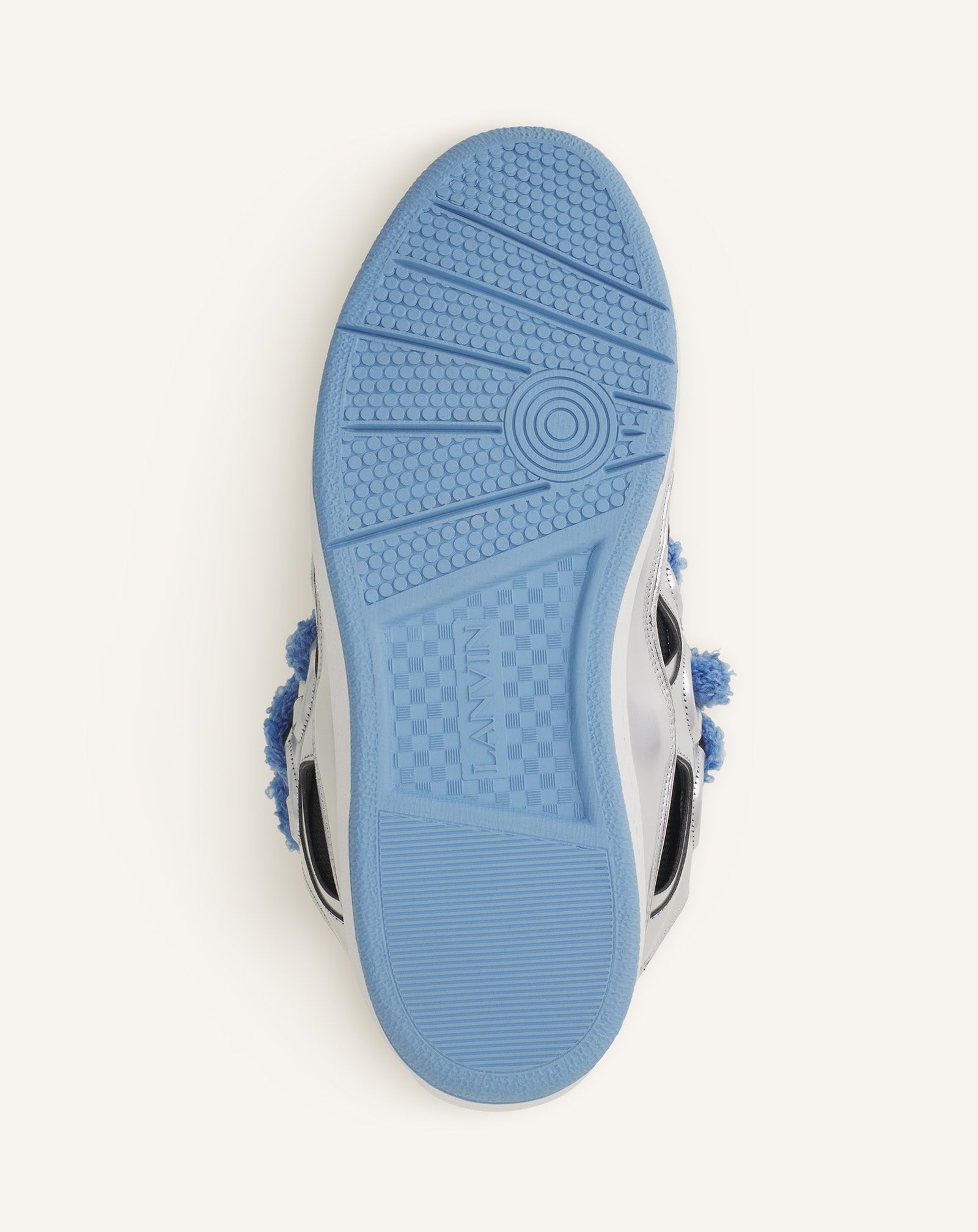 CURB SNEAKERS EN CUIR METALISÉ LACETS MAILLE