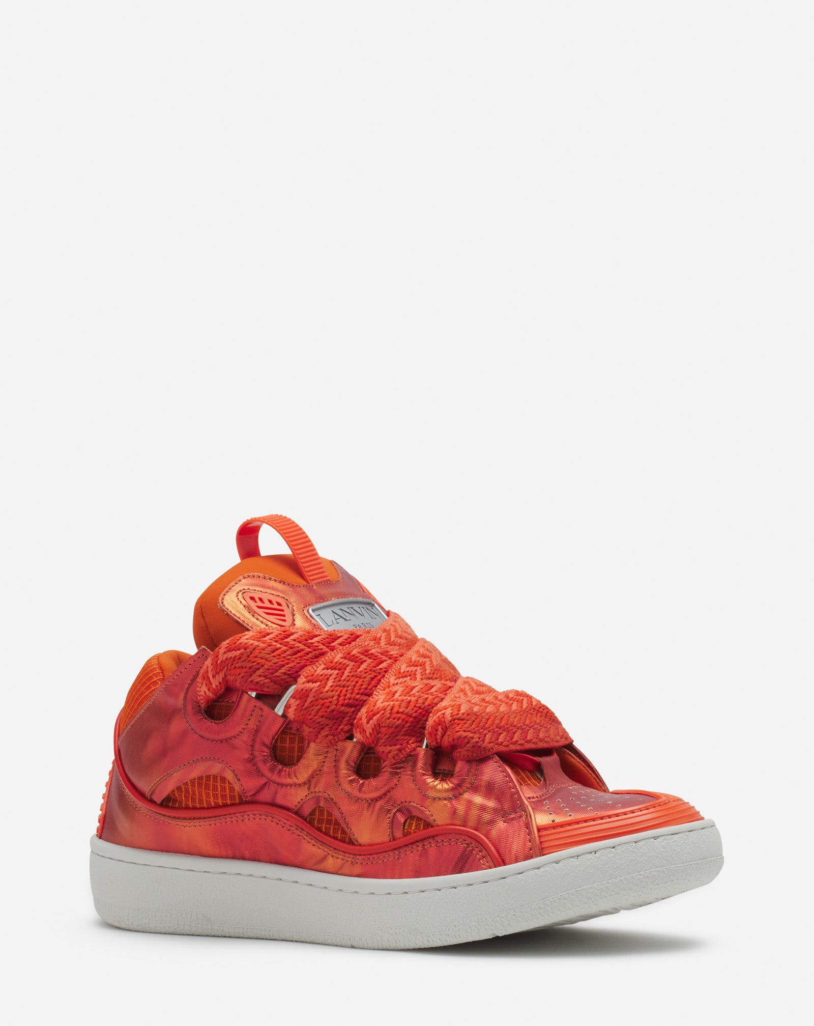 SNEAKERS CURB EN CUIR À EFFET HOLOGRAPHIQUE